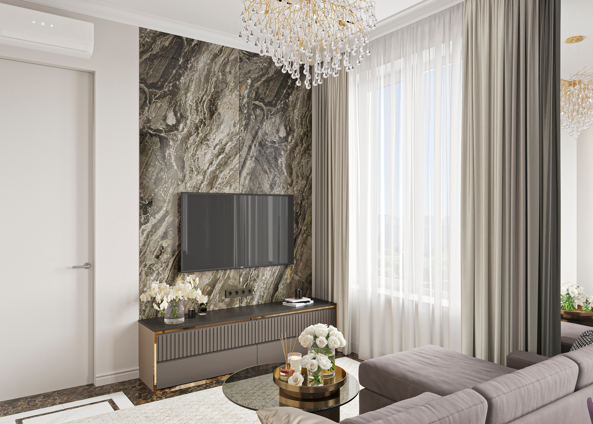 ЖК РИВЕР ПАРК (МОСКВА) 63 КВ.М. Irina Balykina — Interior 3D Visualisation