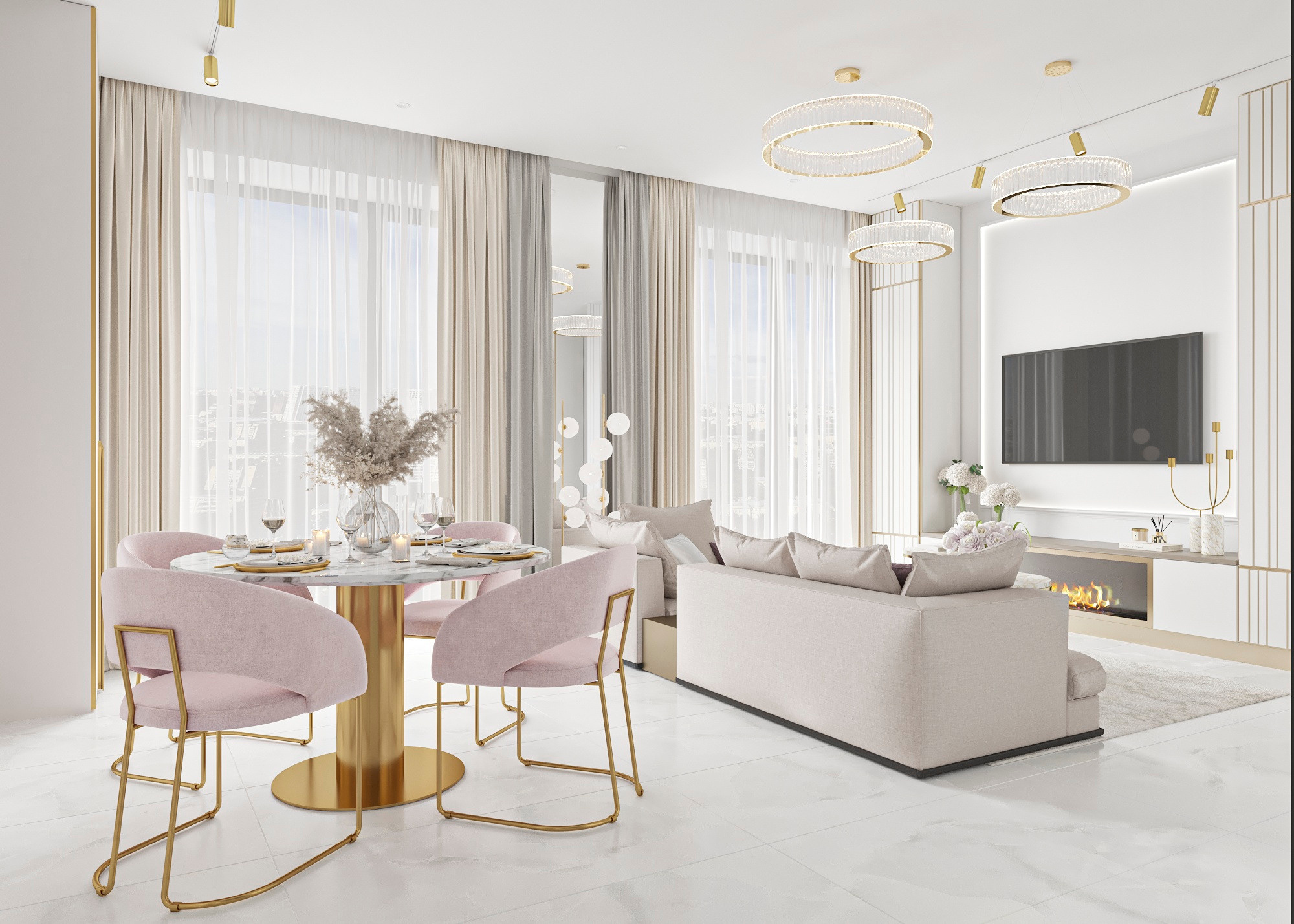 RESIDENCE PRIME PARK 3, MOSCA. Irina Balykina — Interior 3D Visualisation