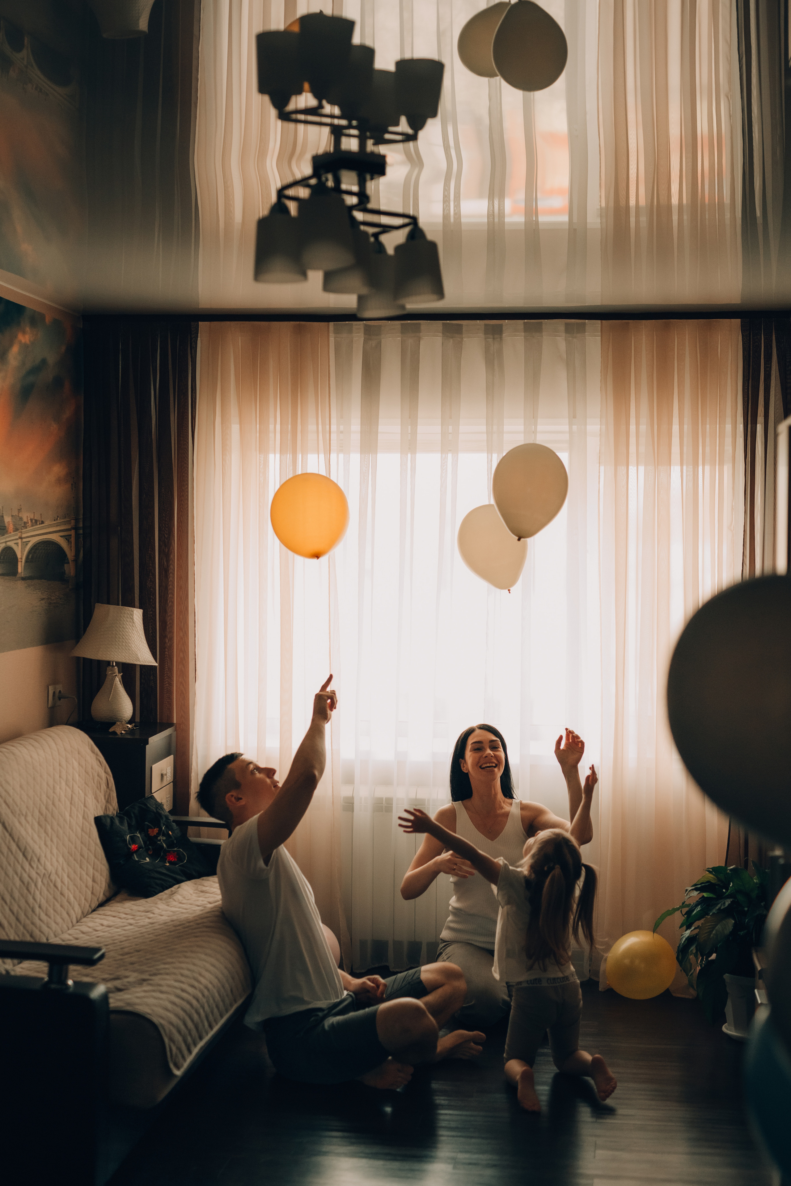 Петя, Аня и Аришка. Домашняя фотосессия. Семейный фотограф в Казани Рузалина Гафурова