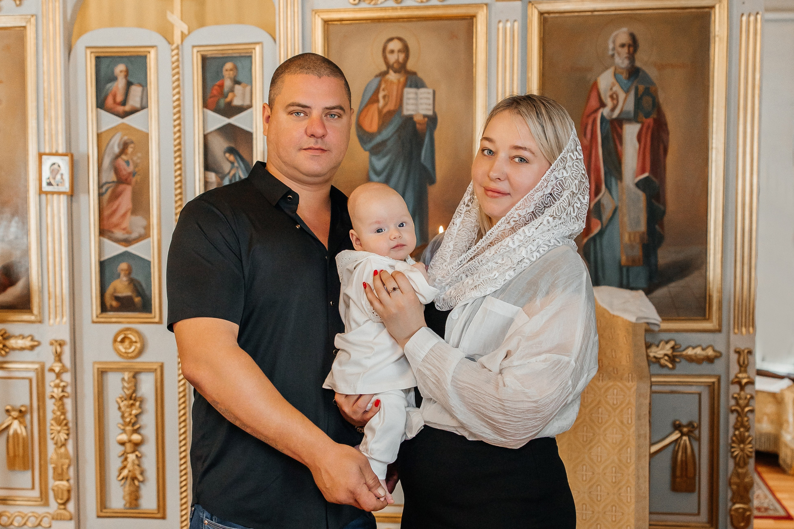 Таинство Крещения Ивана. Храм в честь иконы Божией Матери «Всех скорбящих Радость». Семейный фотограф в Рязани и Рязанской области