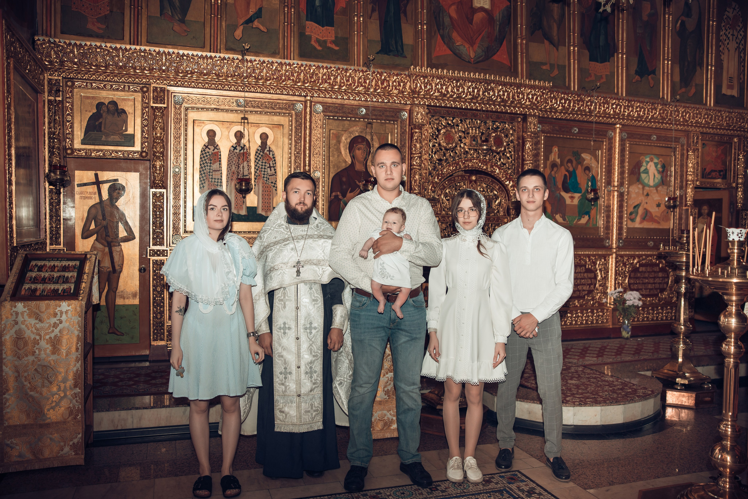 Таинство Крещения Матвея. Спасо-Преображенский храм (Спаса на Яру). Семейный фотограф в Рязани и Рязанской области