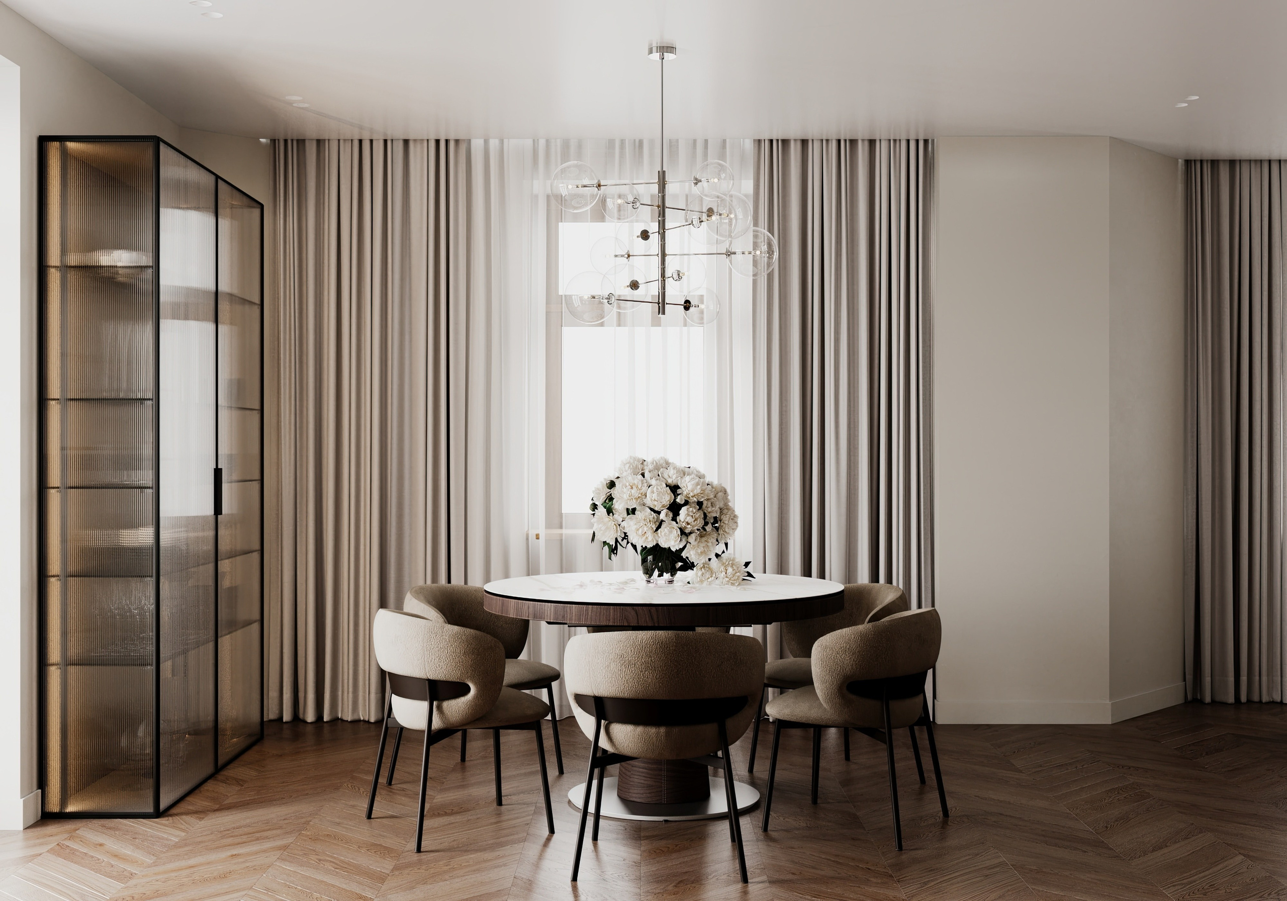 Полянка кухня-гостиная-прихожая-коридор. Визуализатор Векшина Елена