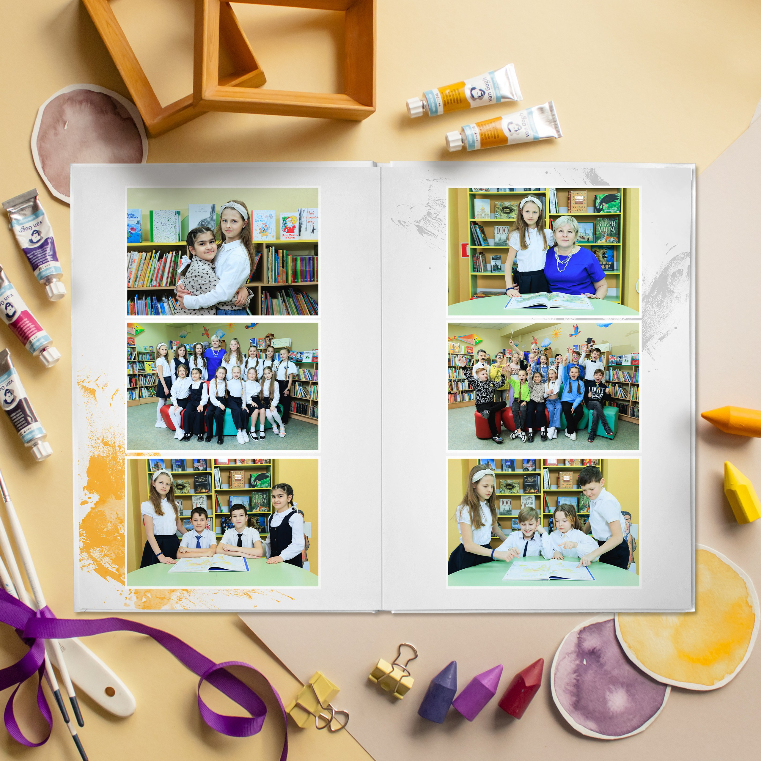 СТАНДАРТ 3 разворота. Выпускные альбомы для детского сада и школы в Москве