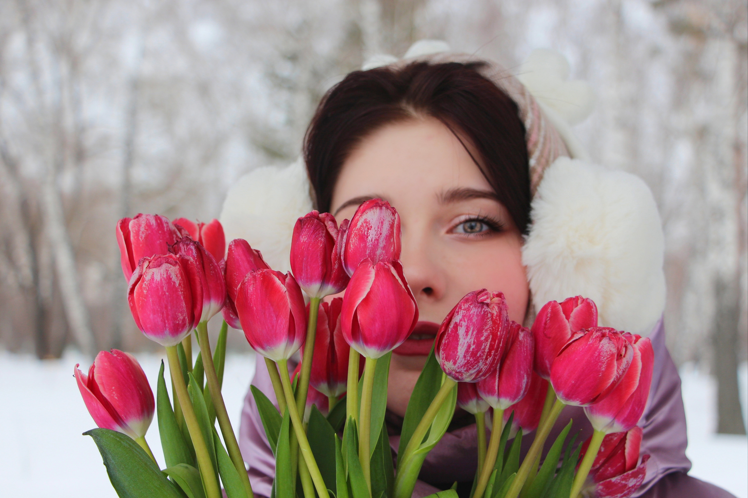 Нежная Маша с тюльпанами…. Творческая, семейная Фотосъемка ДоброДарова Елена Омск