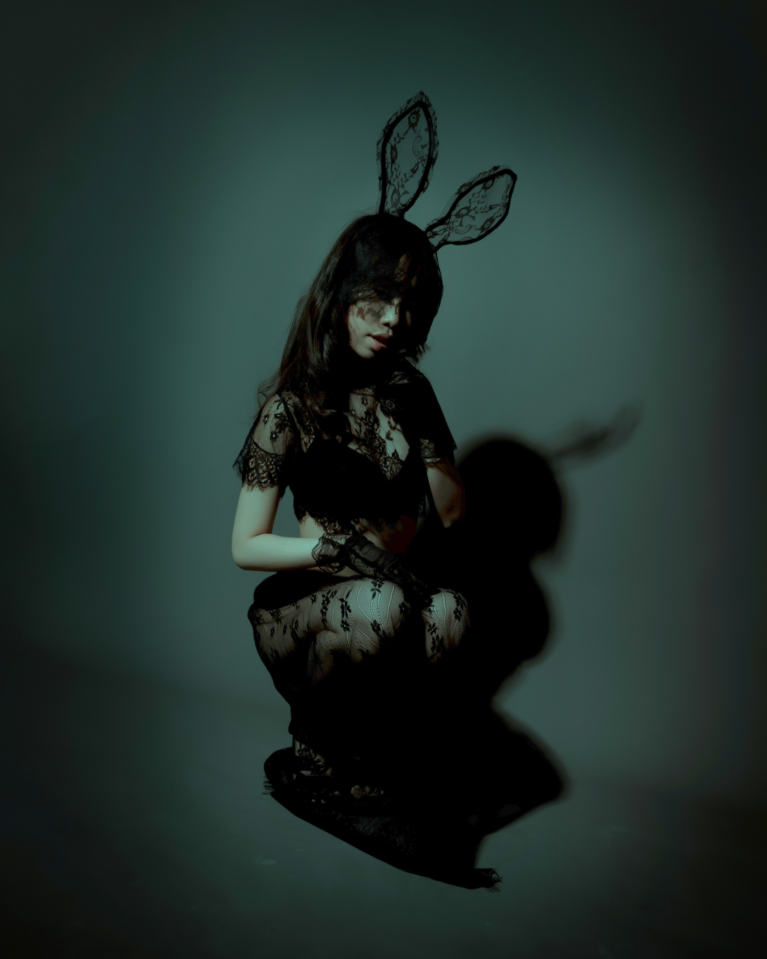 фотосессия  сексуальный заяц в кружеве