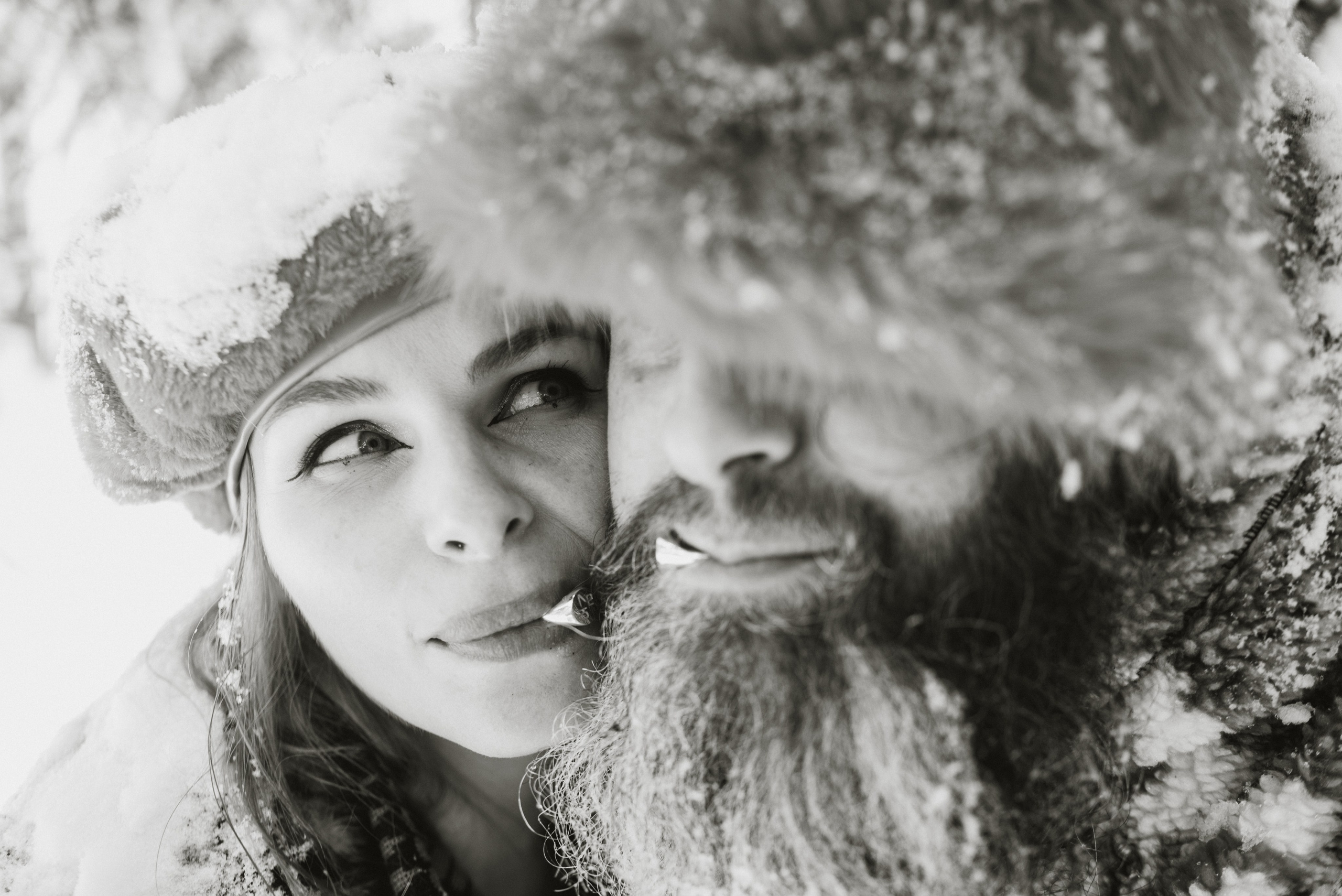 Свадебная съёмка в зимнем лесу. Фотоведьма Дарья Нечинская