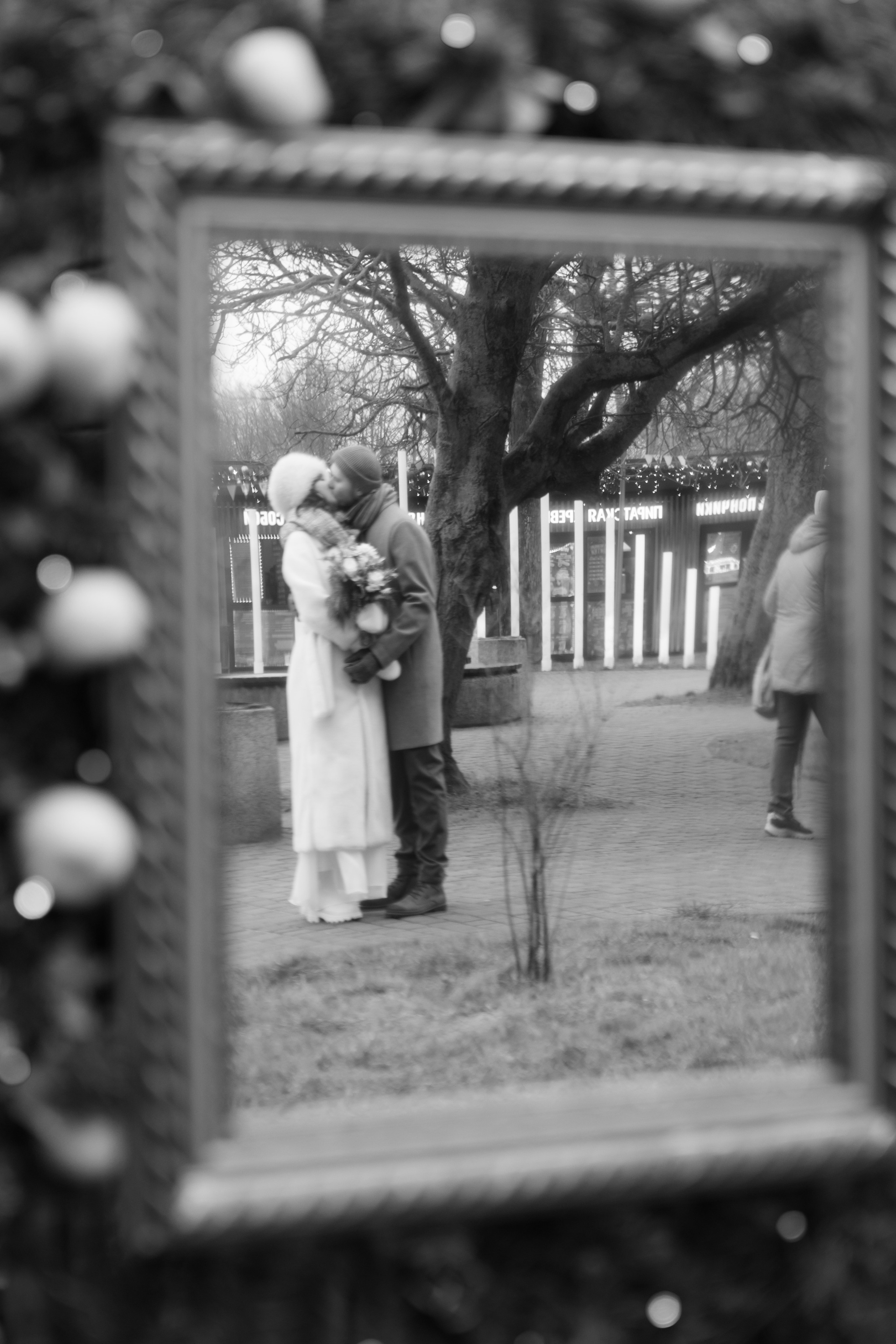 Свадебная фотосессия зимой. Свадебный фотограф Калининград