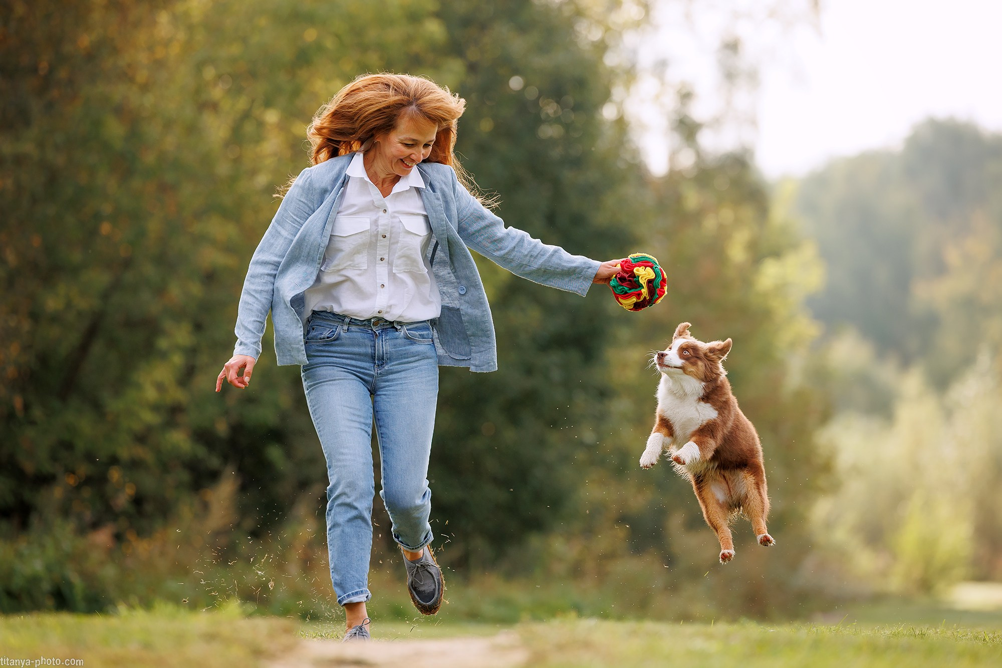 Наталья и мини аусси Ника. Фотограф собак, фотограф-анималист Аня Титова (Titanya). Москва