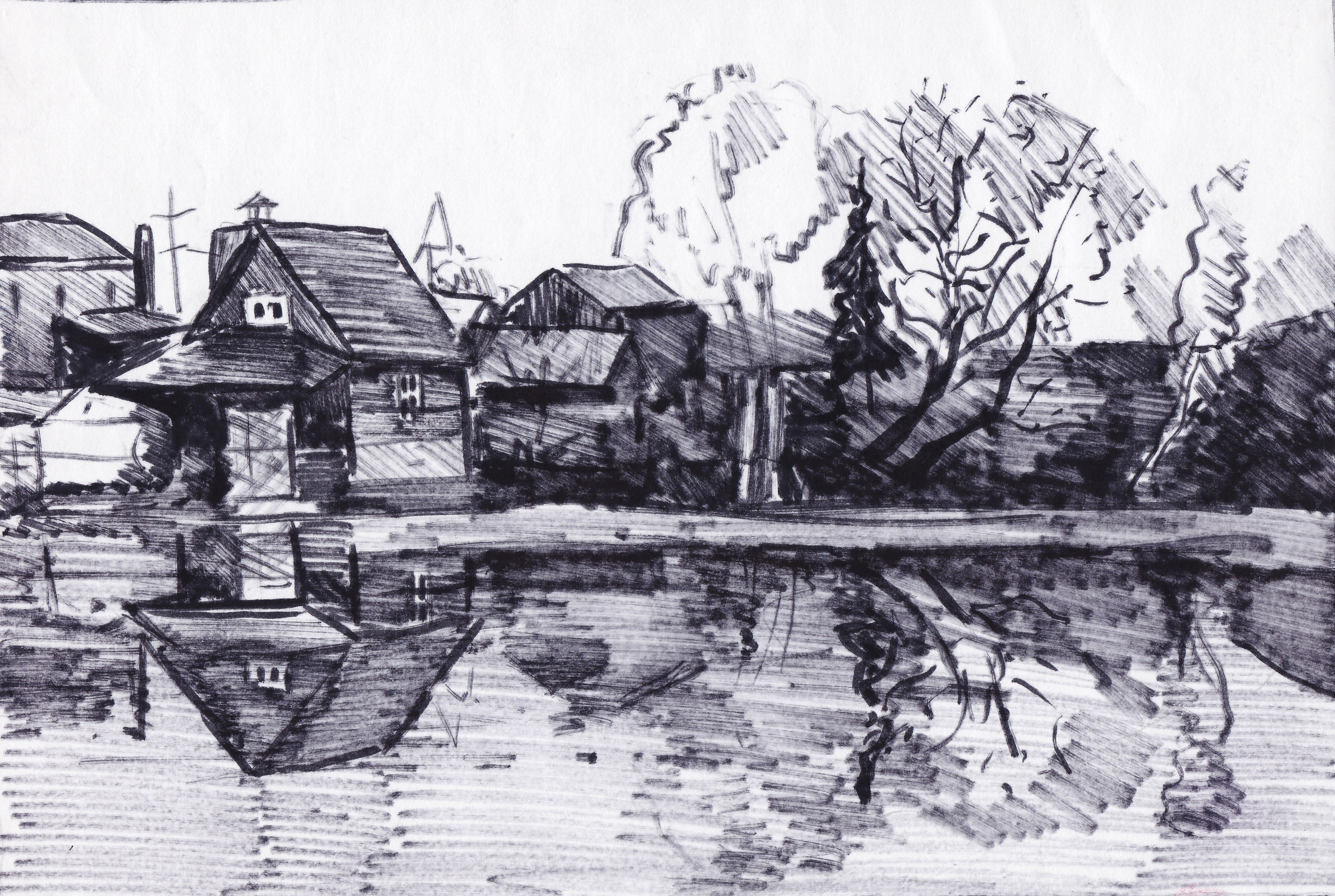 "Посёлок Румянцево", высохший маркер, 2006