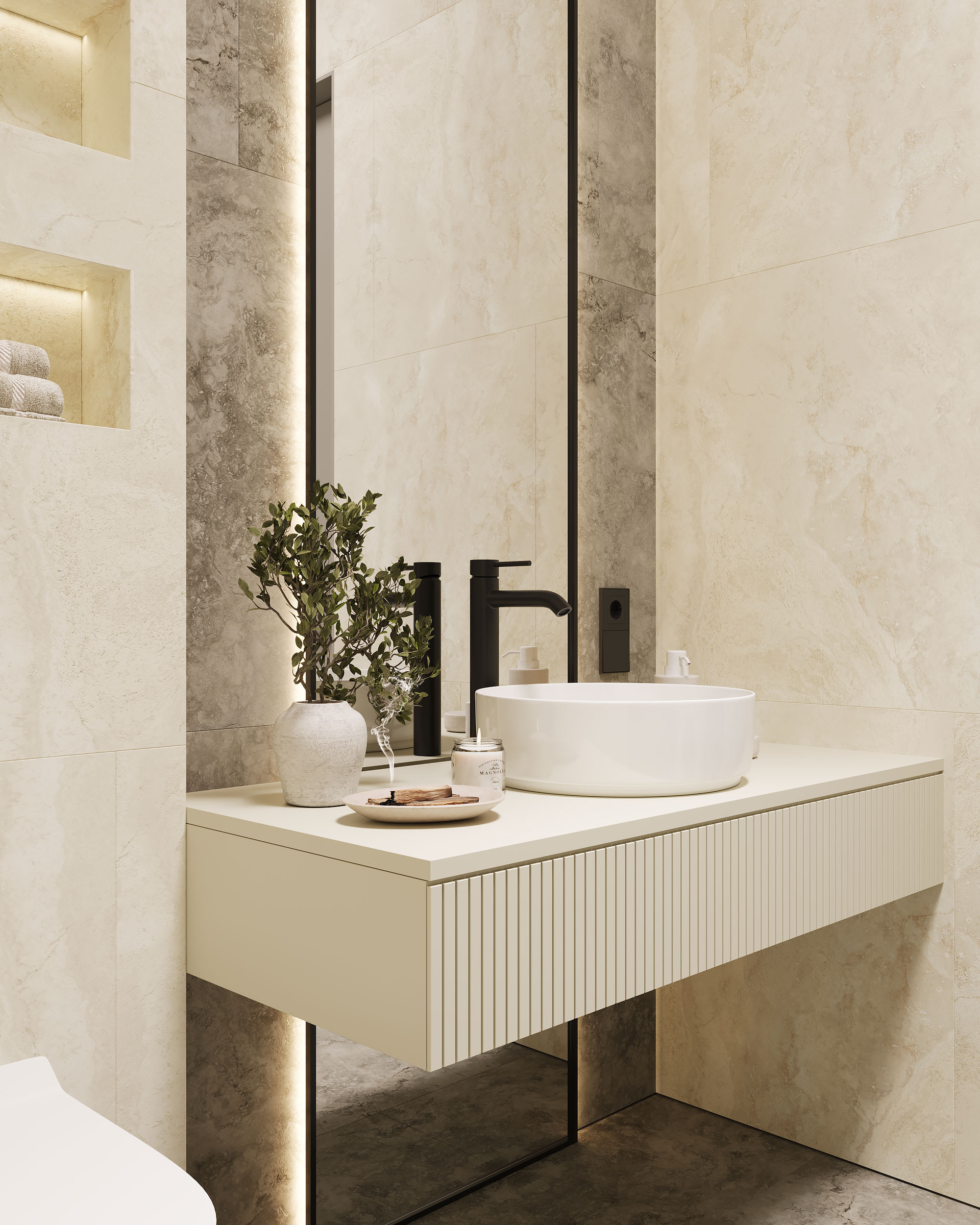 Neva Towers. Дизайн интерьера | 3D визуализация | Миланская Марина