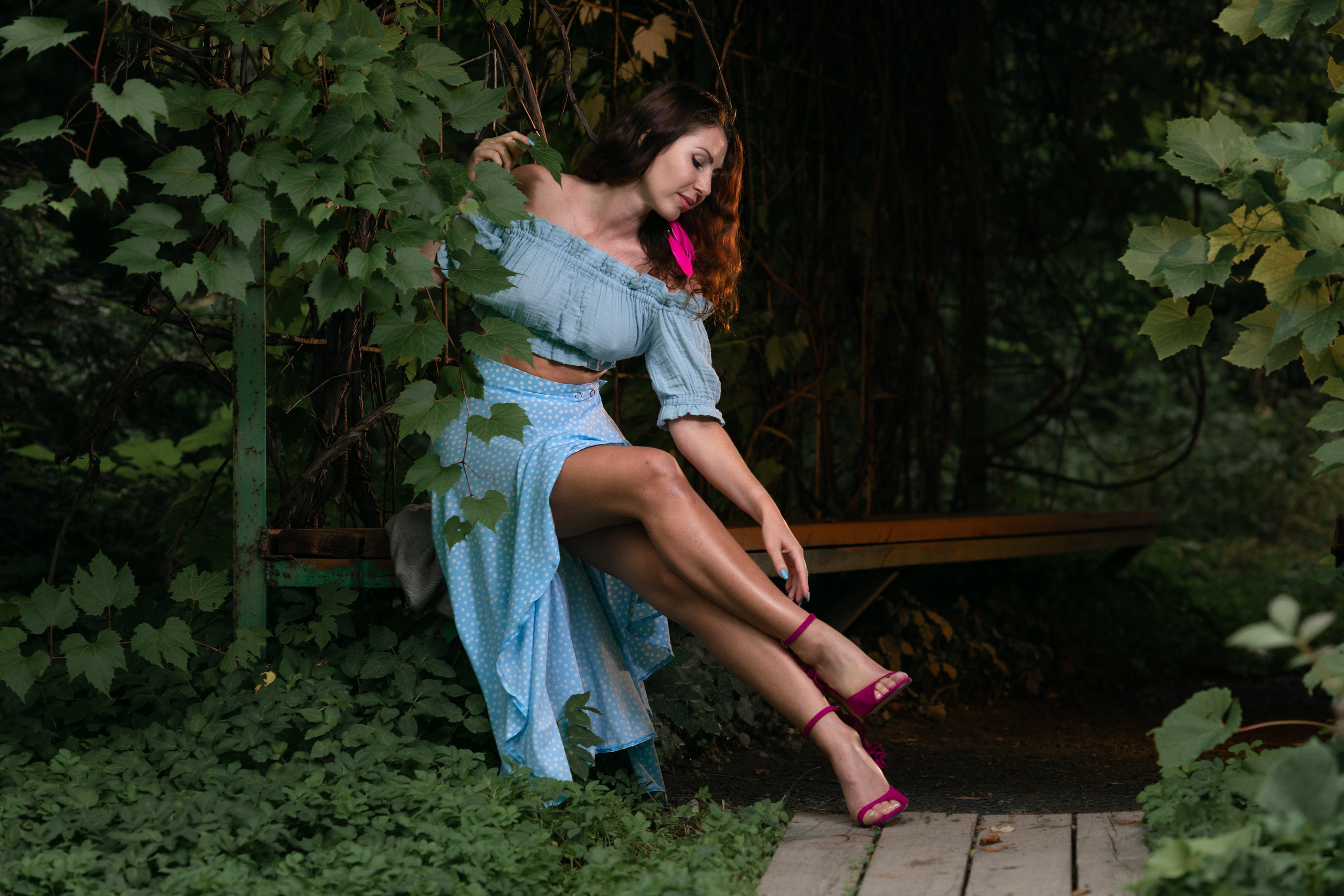 Девушка в голубом. Фотограф Андрей Серенков