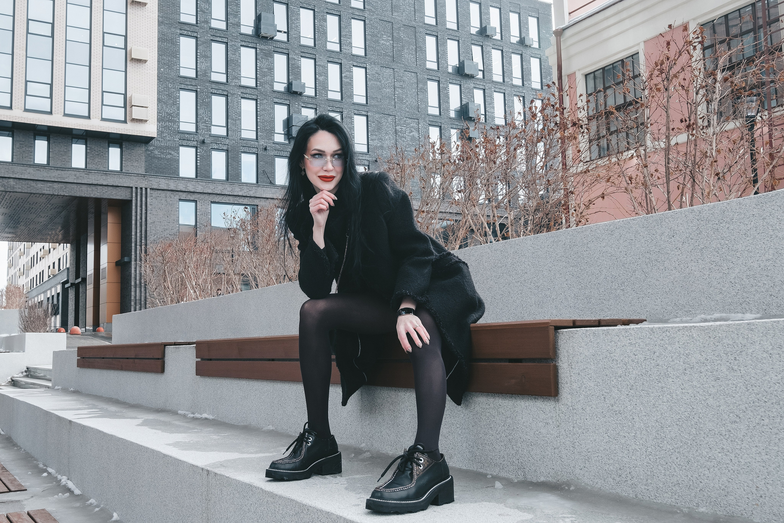 Первый прогулочный фотосет 2026. Портретный фотограф в Новосибирске