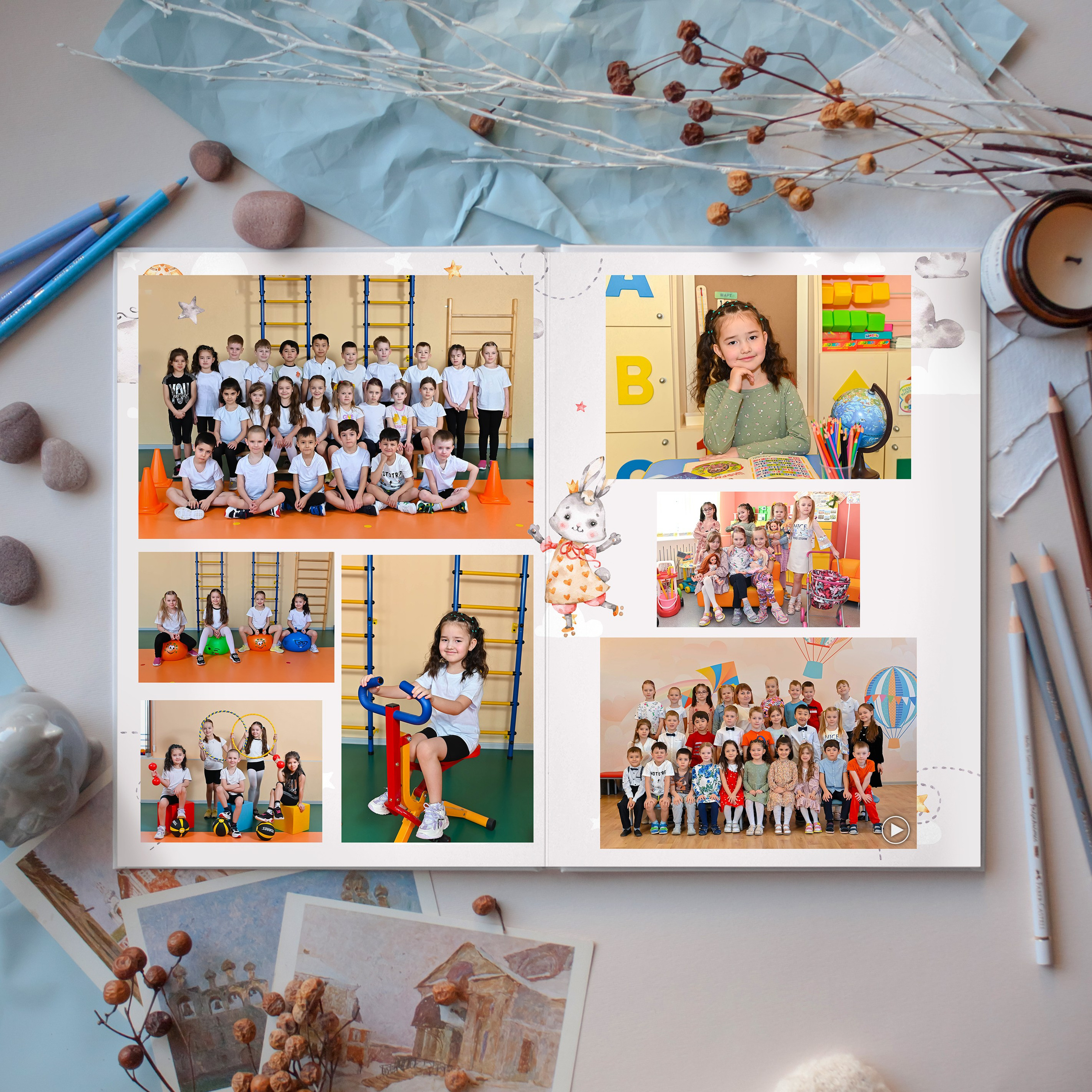 3 разворота. Выпускные альбомы для детских садов Санкт-Петербург