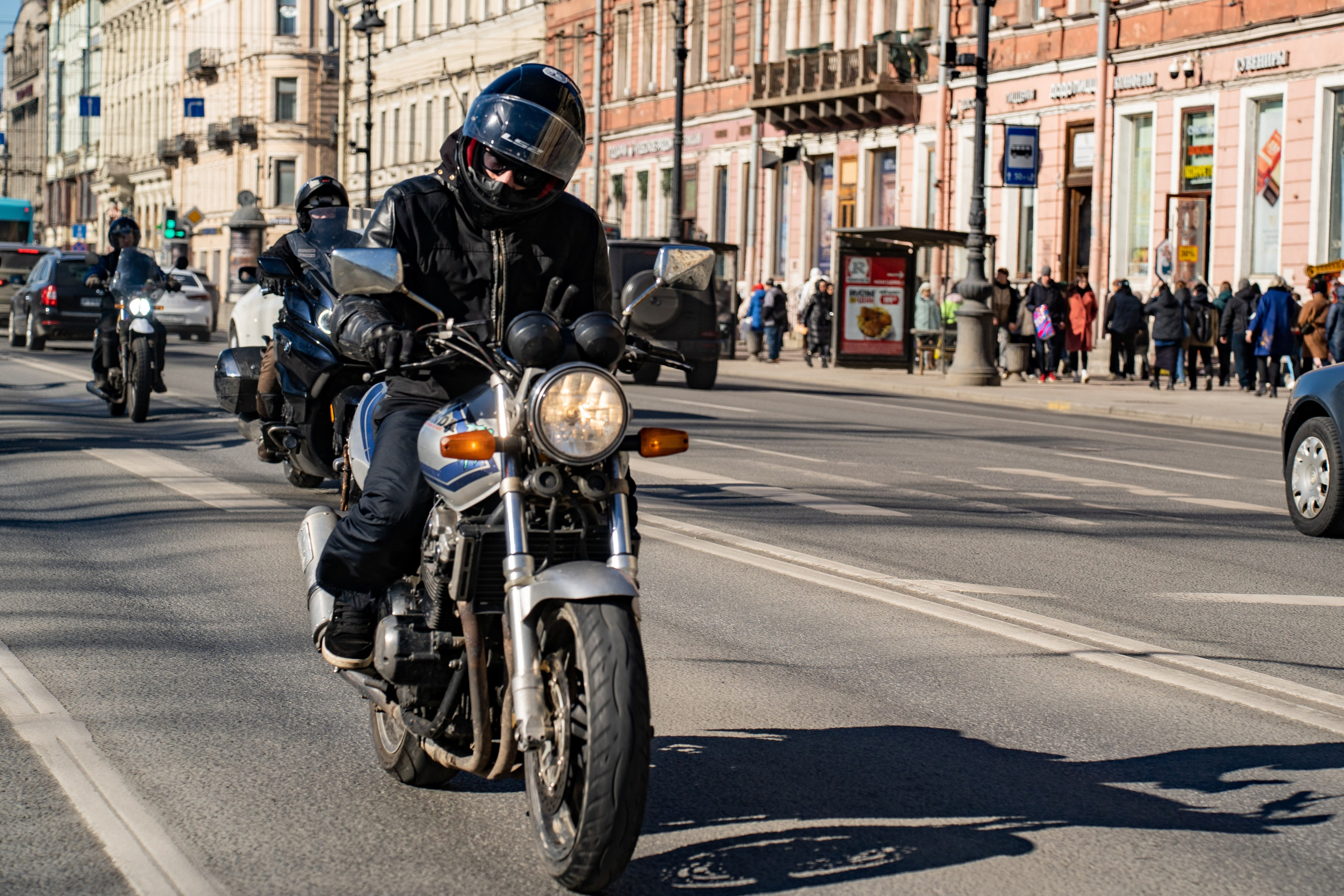Весенний прохват мотоклуба Normans Riders MC. Концертный и репортажный фотограф в Санкт-Петербурге Слава Пахомов