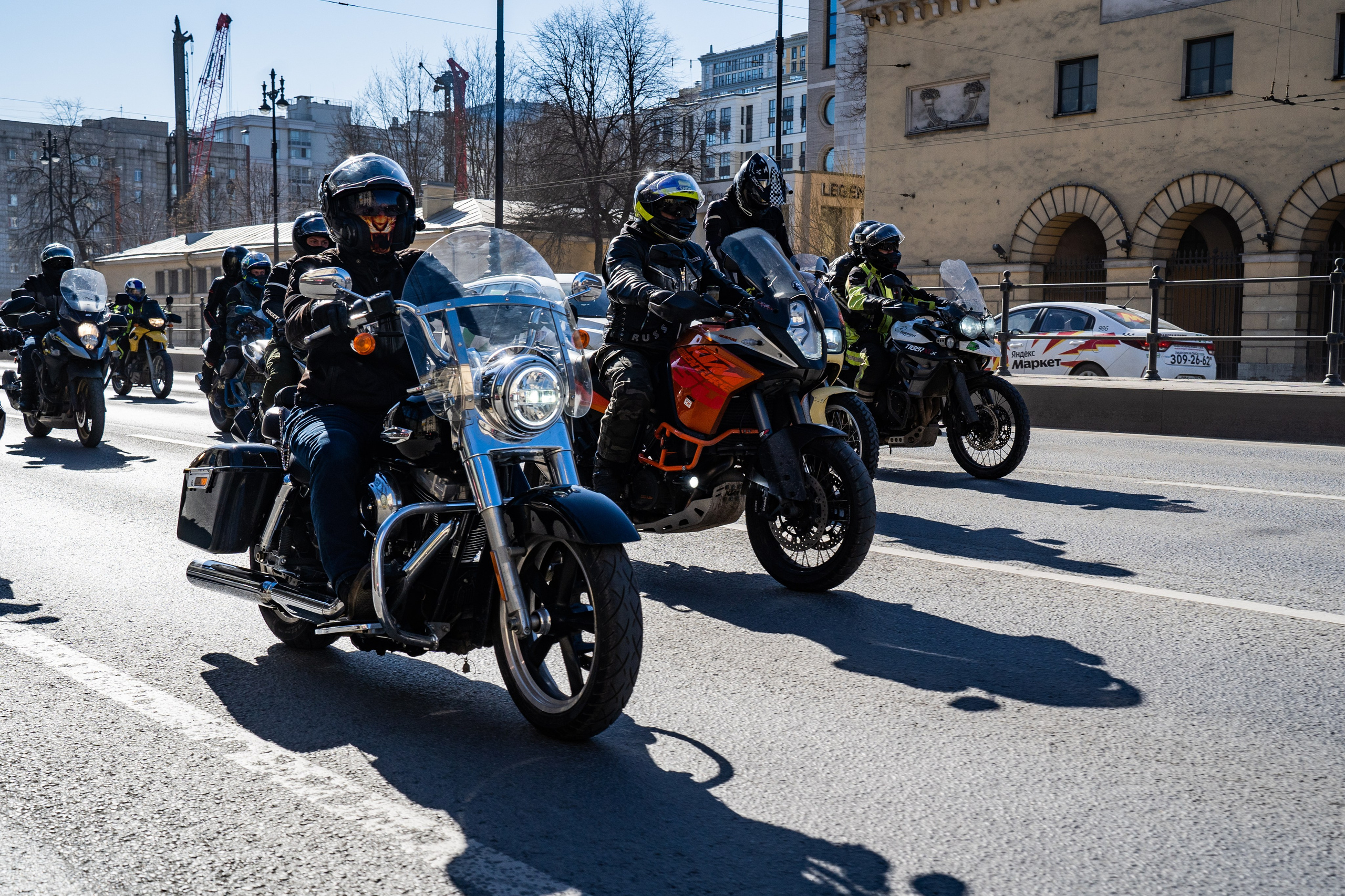 Весенний прохват мотоклуба Normans Riders MC. Концертный и репортажный фотограф в Санкт-Петербурге Слава Пахомов