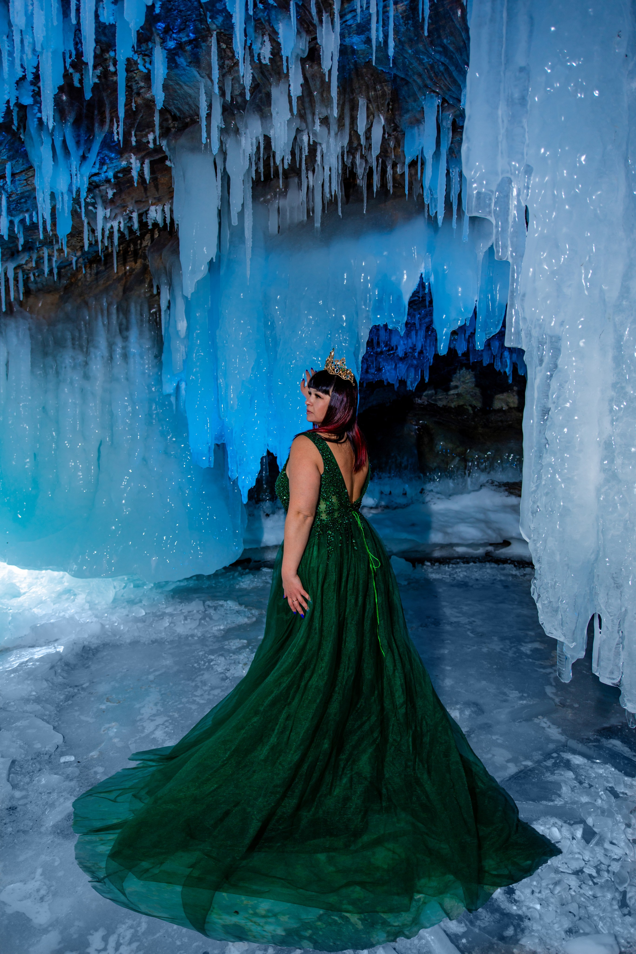 Платье изумрудное фатиновое до&nbsp;54 рра напрокат в аренду на фотосессию на Байкале в фототур