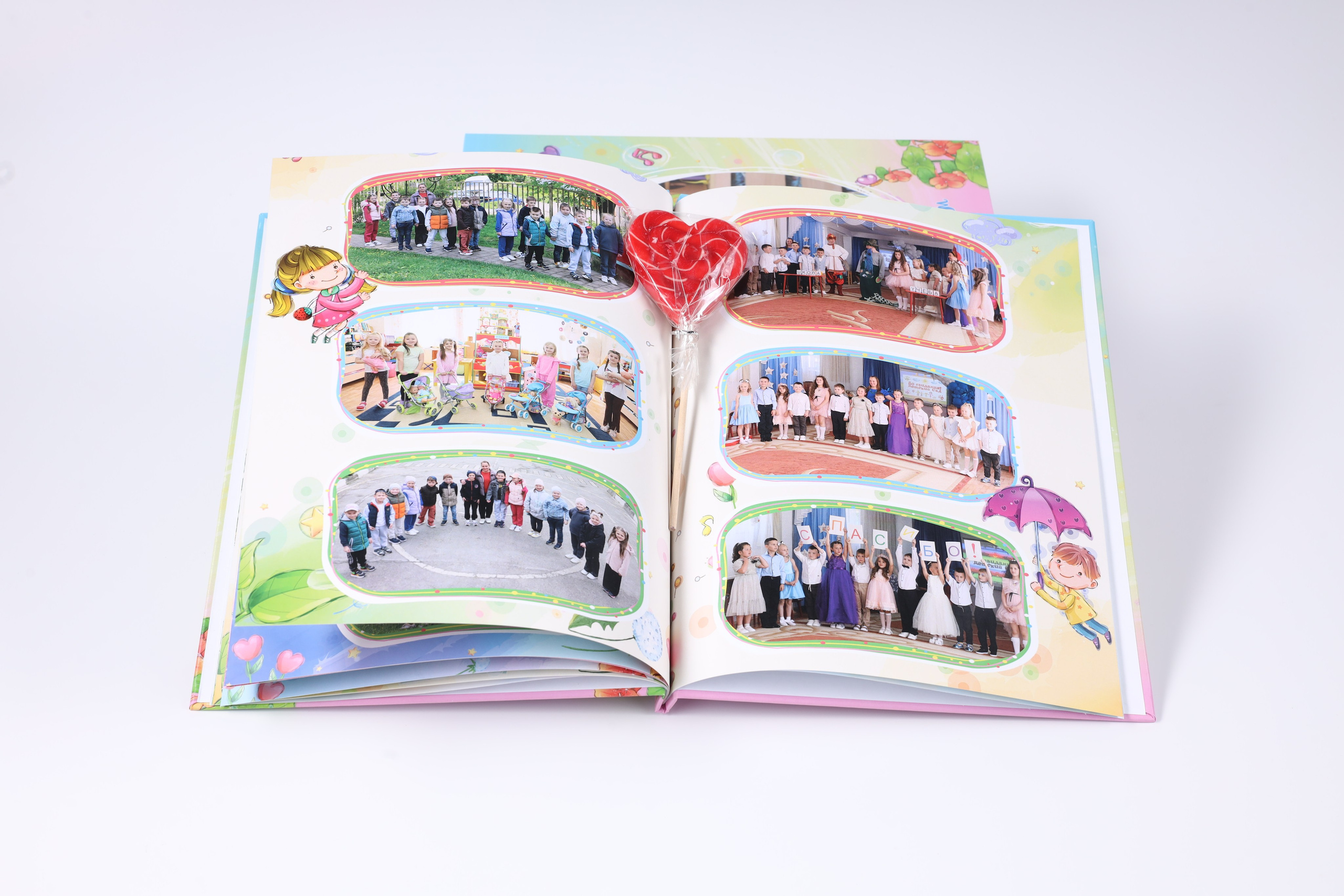 Образец многостраничного фотоальбома для выпускников ДС (3 дня съемок с дорогой в Тульскую область). Фотограф в Туле Крупский АнДРей. Фотостудия «КАДР71» в Туле