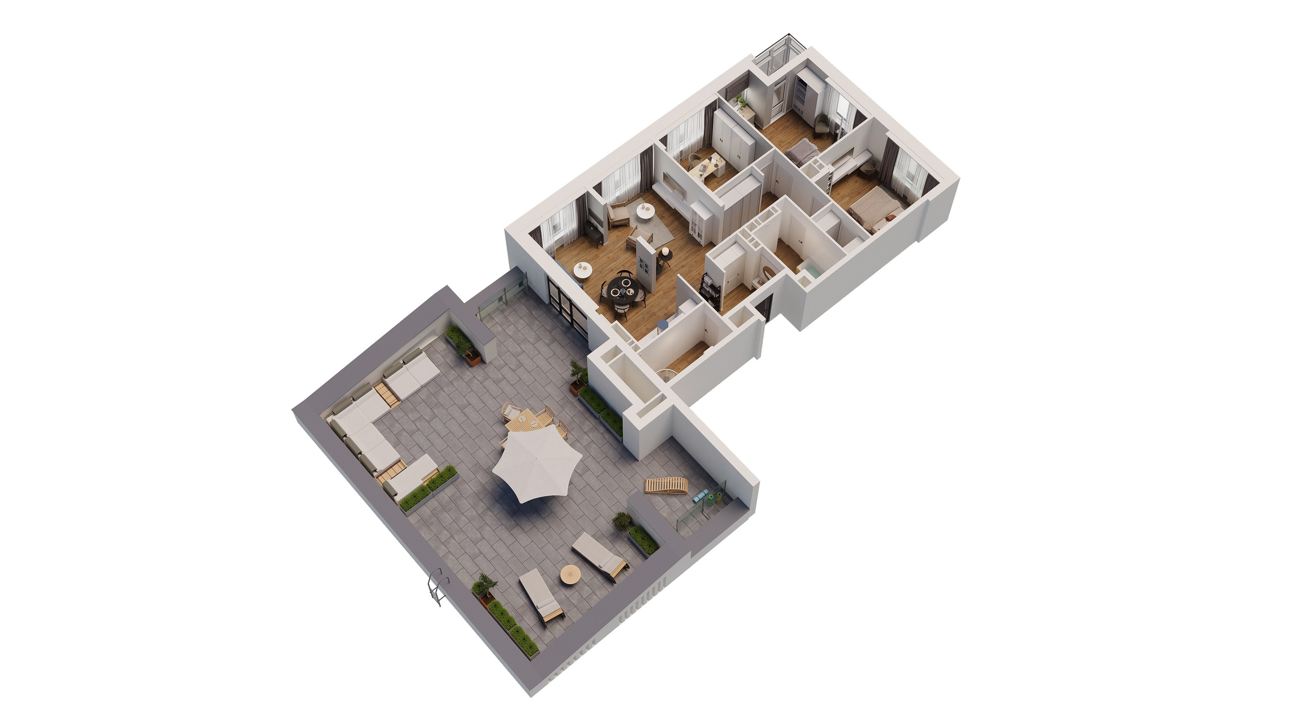 3D планировки. 3D визуализация интерьера и архитектурной среды