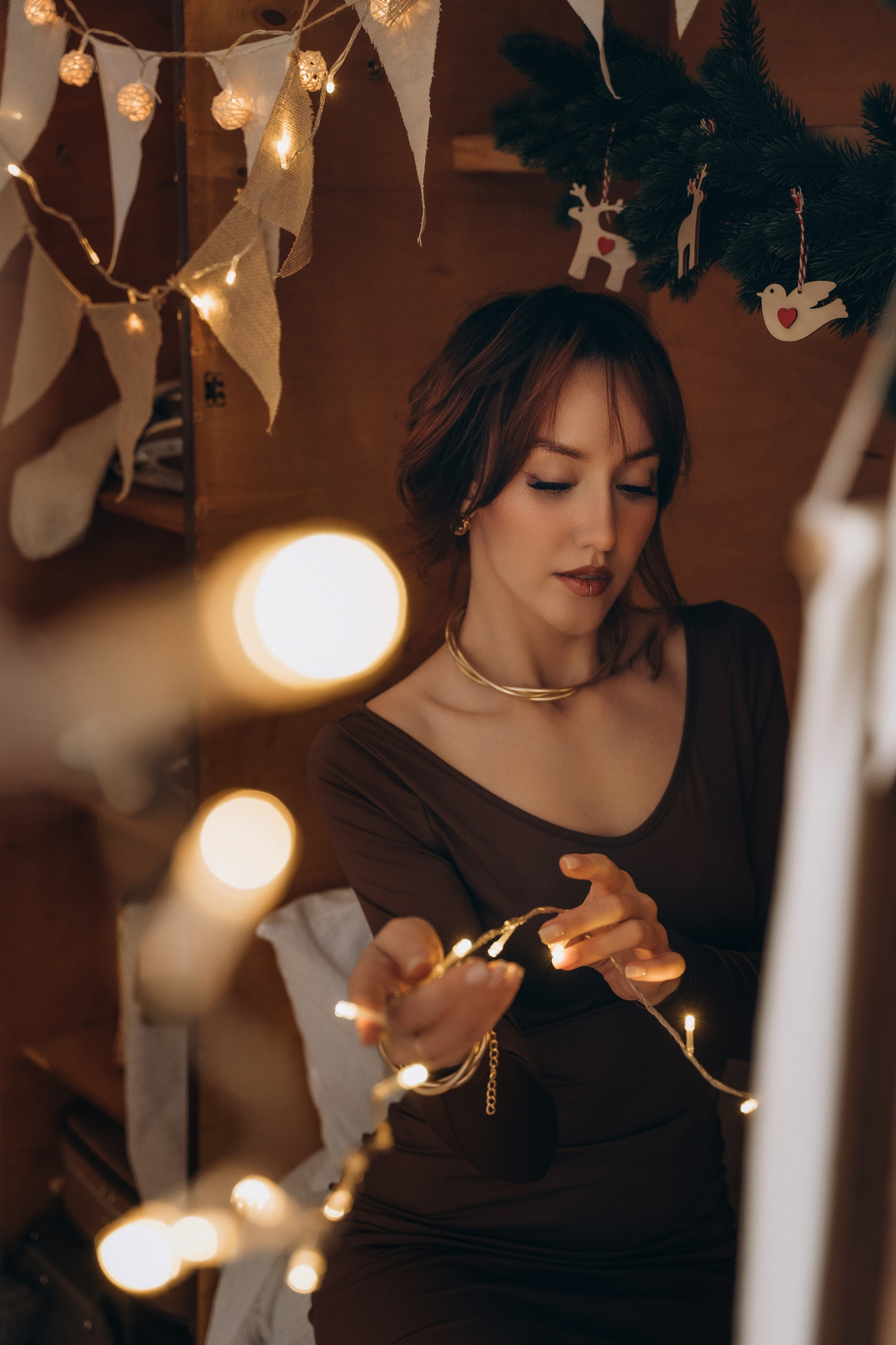 Диана, Фотосессия ко Дню Рождения в новогодней студии. Семейный фотограф в Белгороде Амелина Алина