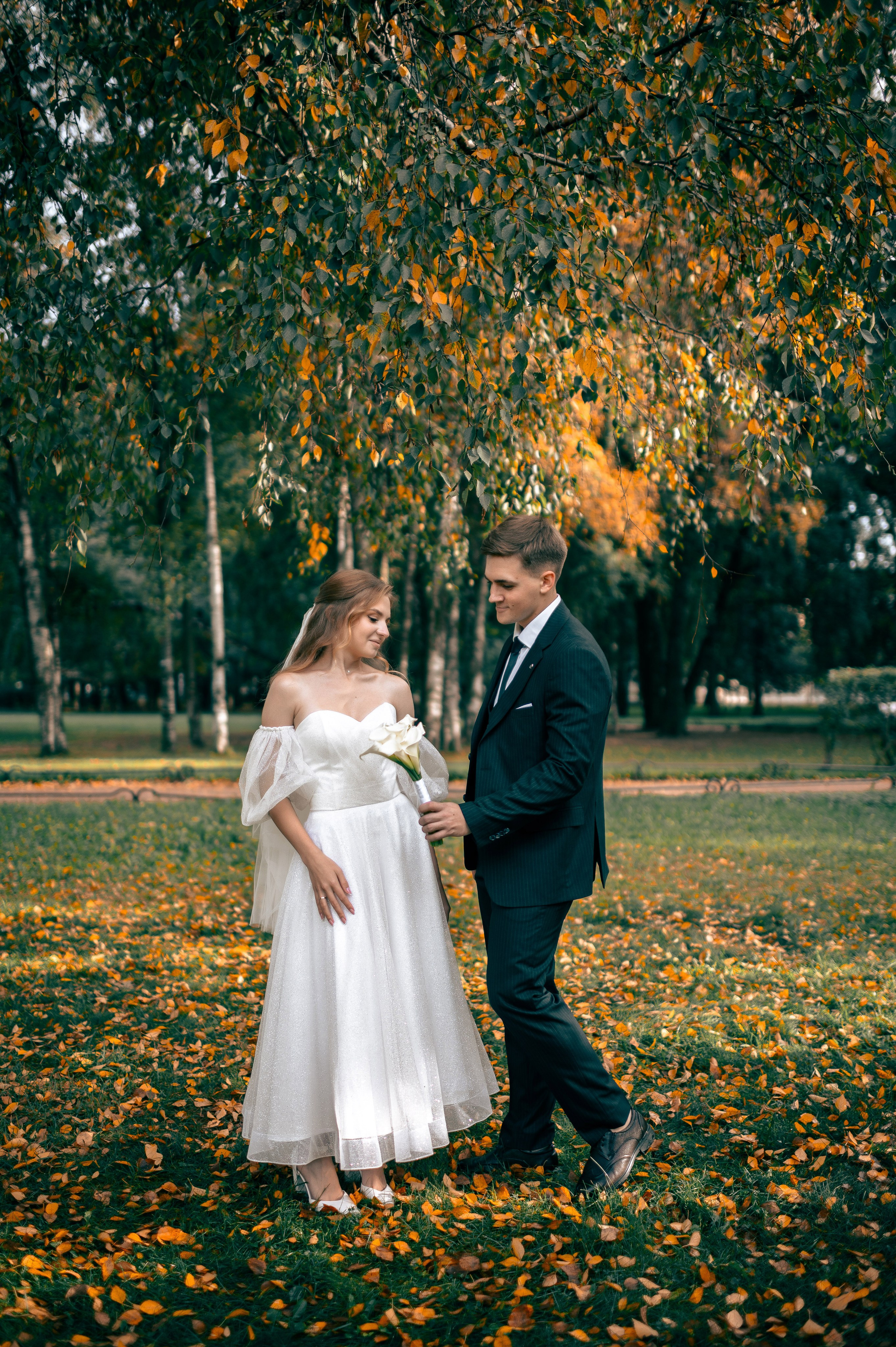 Анастасия и Михаил (Второй Дворец Бракосочетания на Фурштатской улице 52, фотосессия в Таврическом парке). Портретный, семейный и свадебный фотограф в Санкт-Петербурге и в Пушкине Ширяев Денис