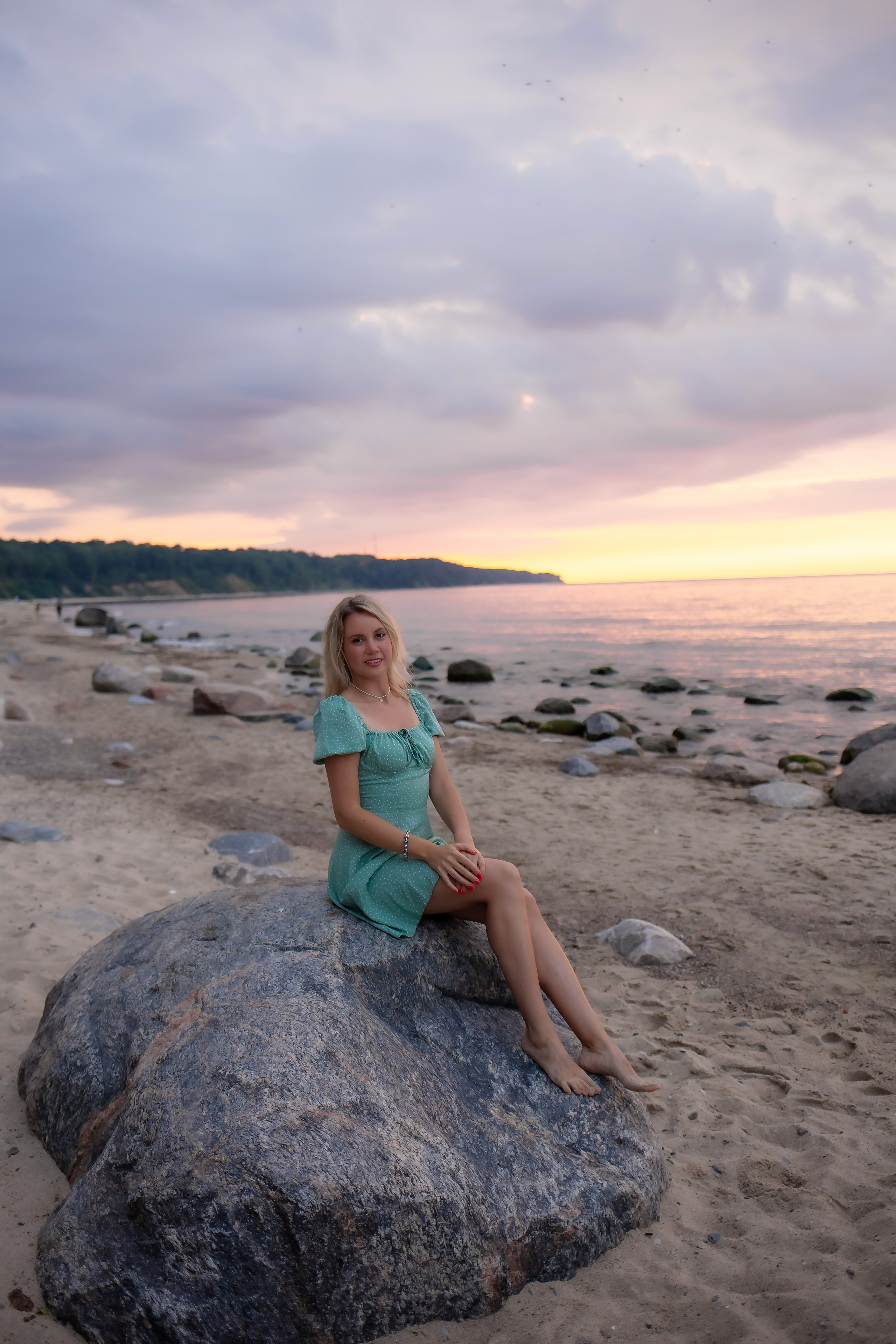 Есеня, Леня и Аня. Закат в Куликово. Фотограф в Калининграде Решетникова Алина