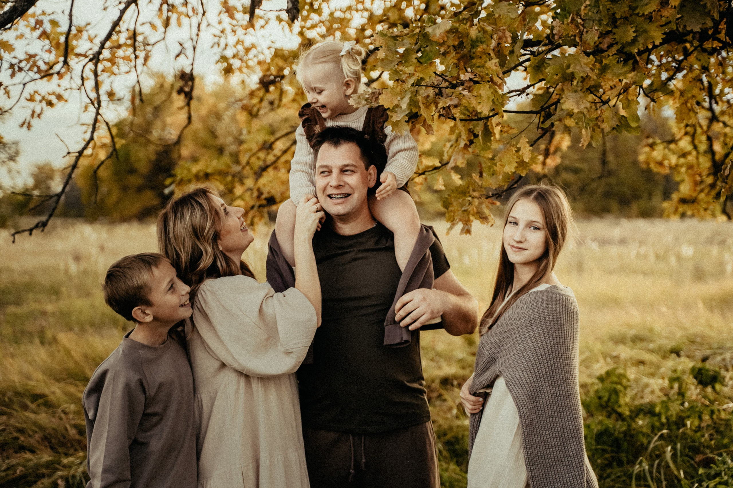 Семья на природе