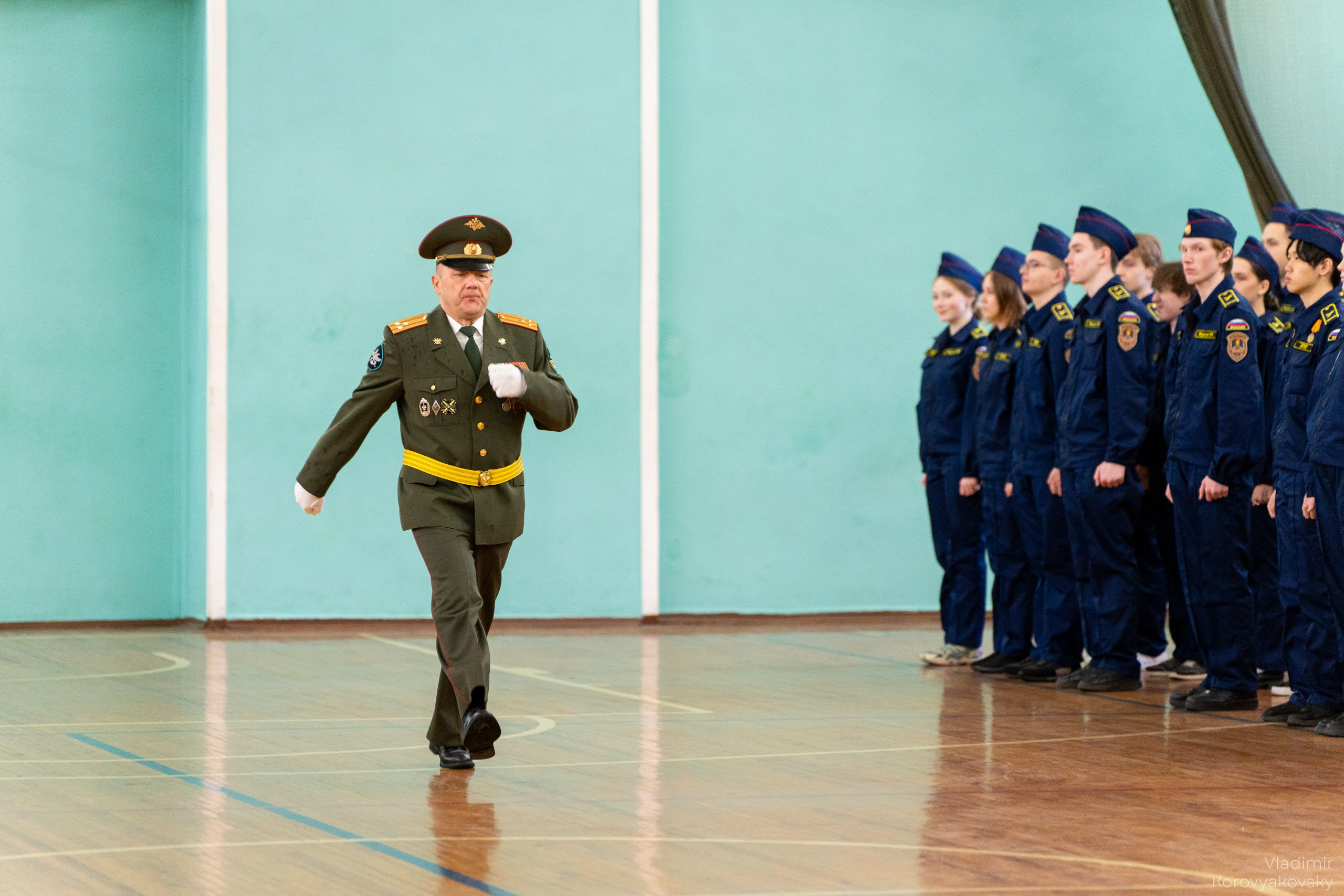 Торжественное закрытие курса военной подготовки. Фотограф Владимир Коровяковский