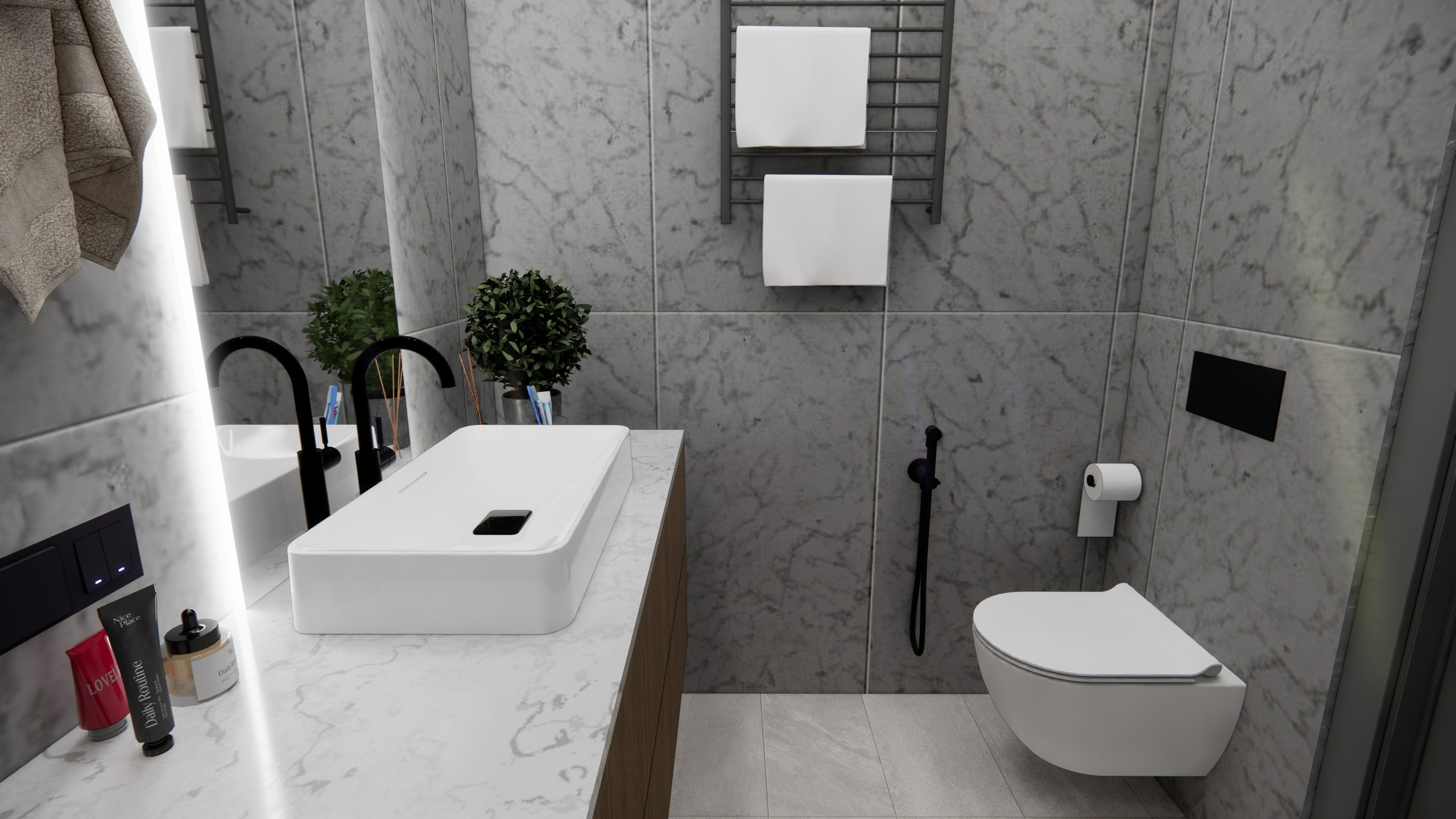 Проект № 3 — Квартира 40 кв. м. LANOIR: визуализация проектов, интерьер, экстерьер, ArchiCAD чертежи | Стерлитамак