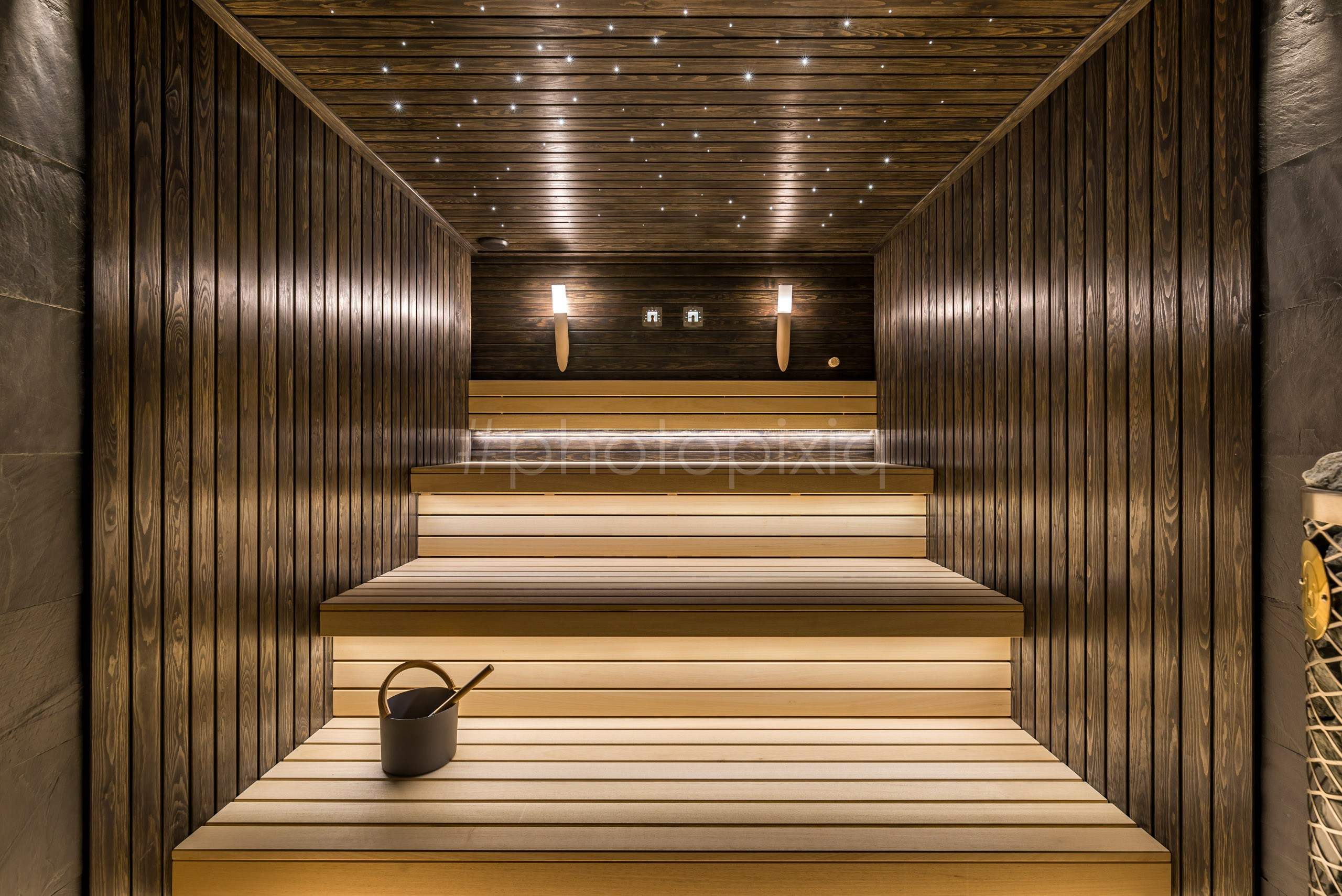 Фотосъёмка сауны для портфолио SaunaLight. Интерьерная съёмка и виртуальные туры — Интерьерный фотограф Кузнецов Сергей (photopixiq)