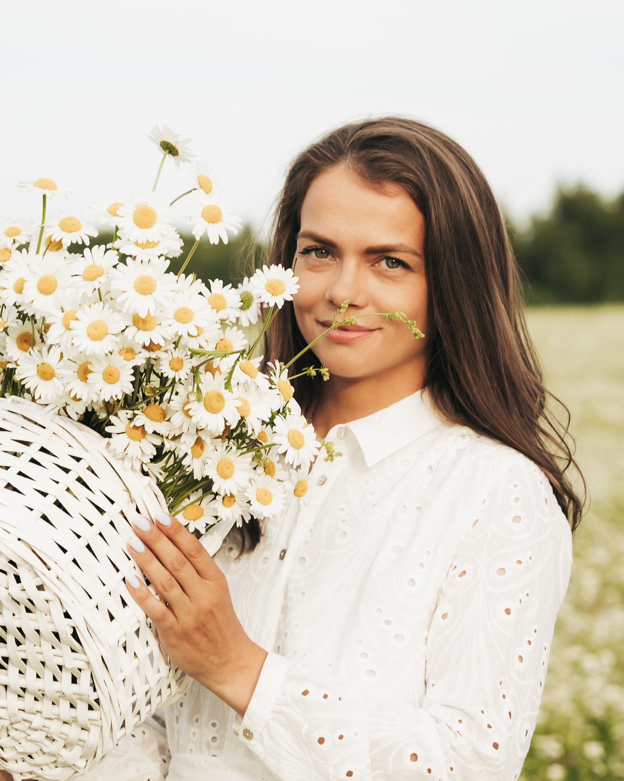 Фотосессия в поле с ромашками. Фотограф Игнатьева Любовь