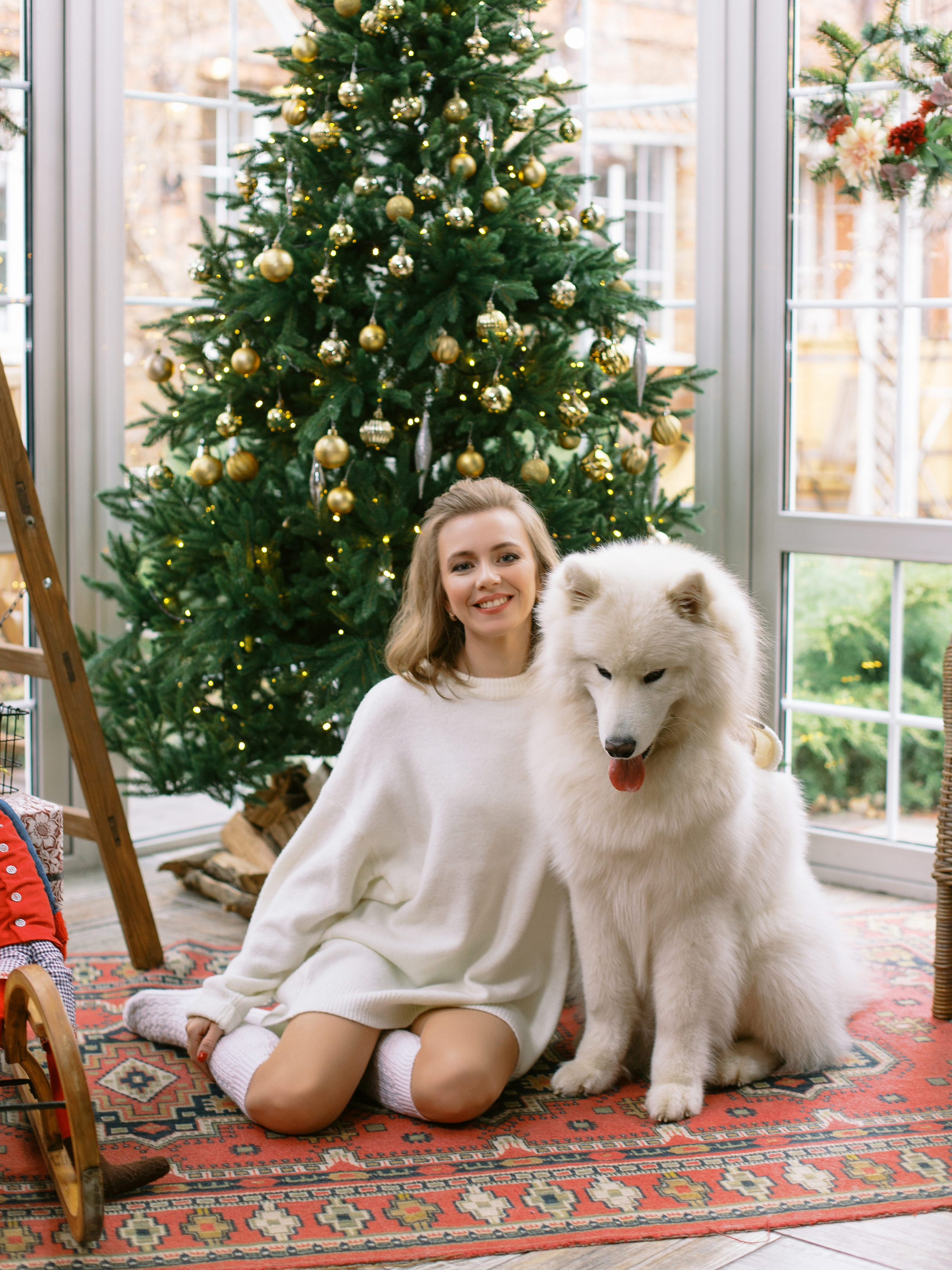 Новогодняя фотосессия в студии в Ростове для Юлии, Эли и Софии