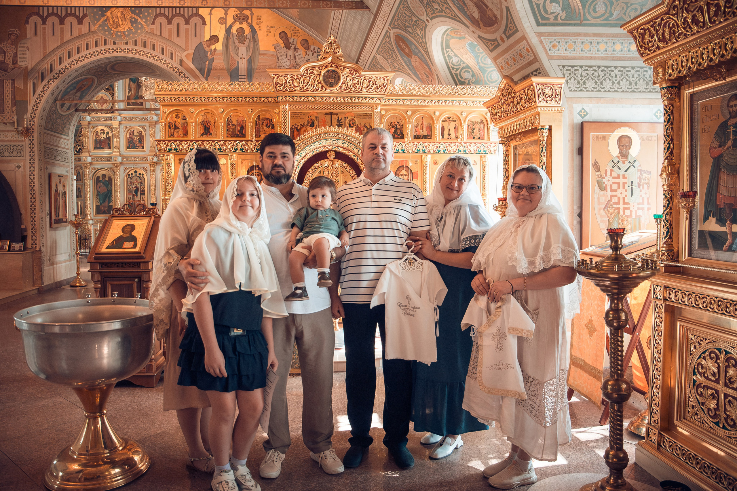 Крещение Савелия в храме Успения Богородицы с. Истомино Тарусский р-н