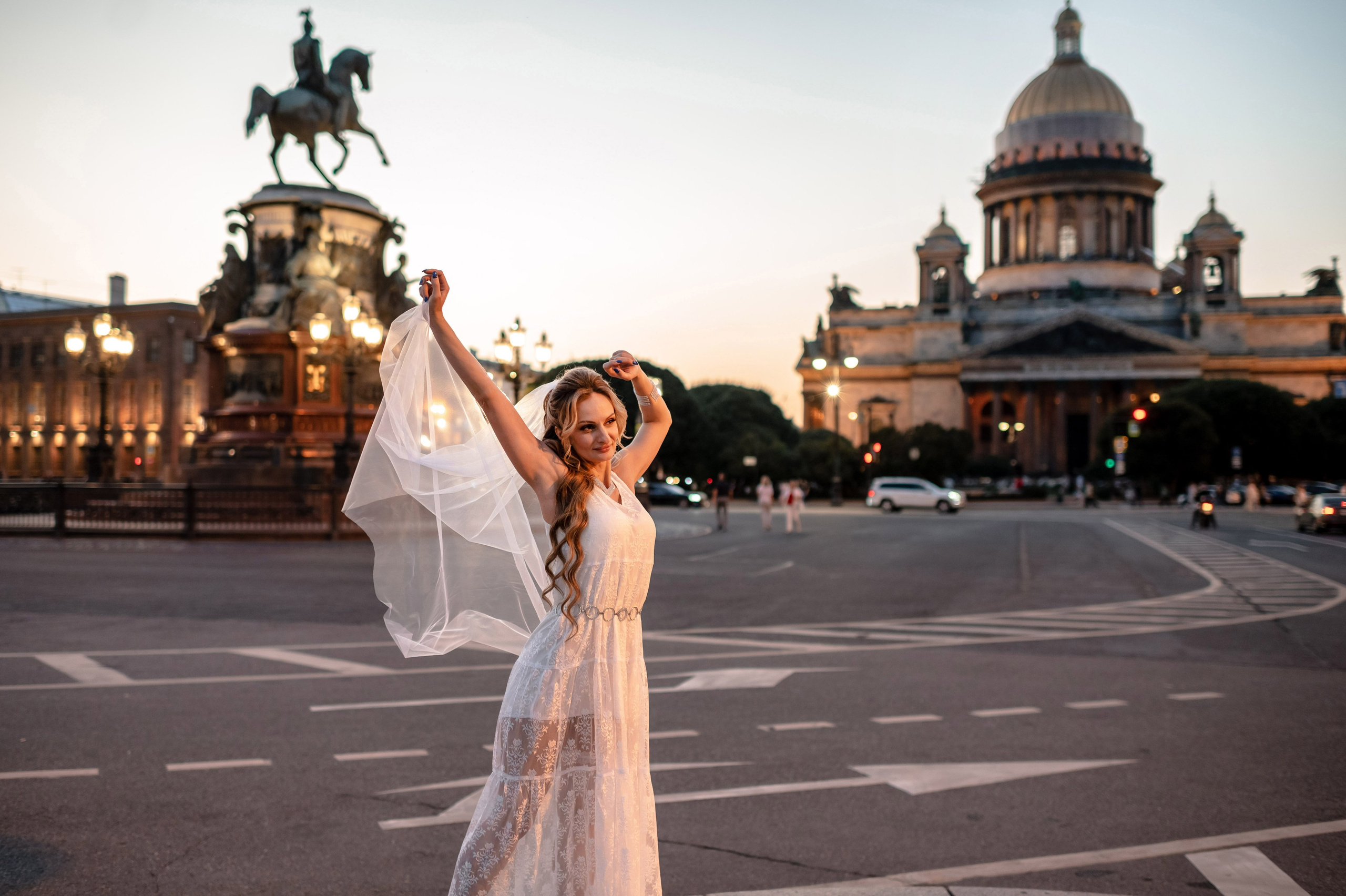 Екатерина и Андрей (свадебная фотосессия в вечернем Петербурге). Портретный, семейный и свадебный фотограф в Санкт-Петербурге и в Пушкине Ширяев Денис