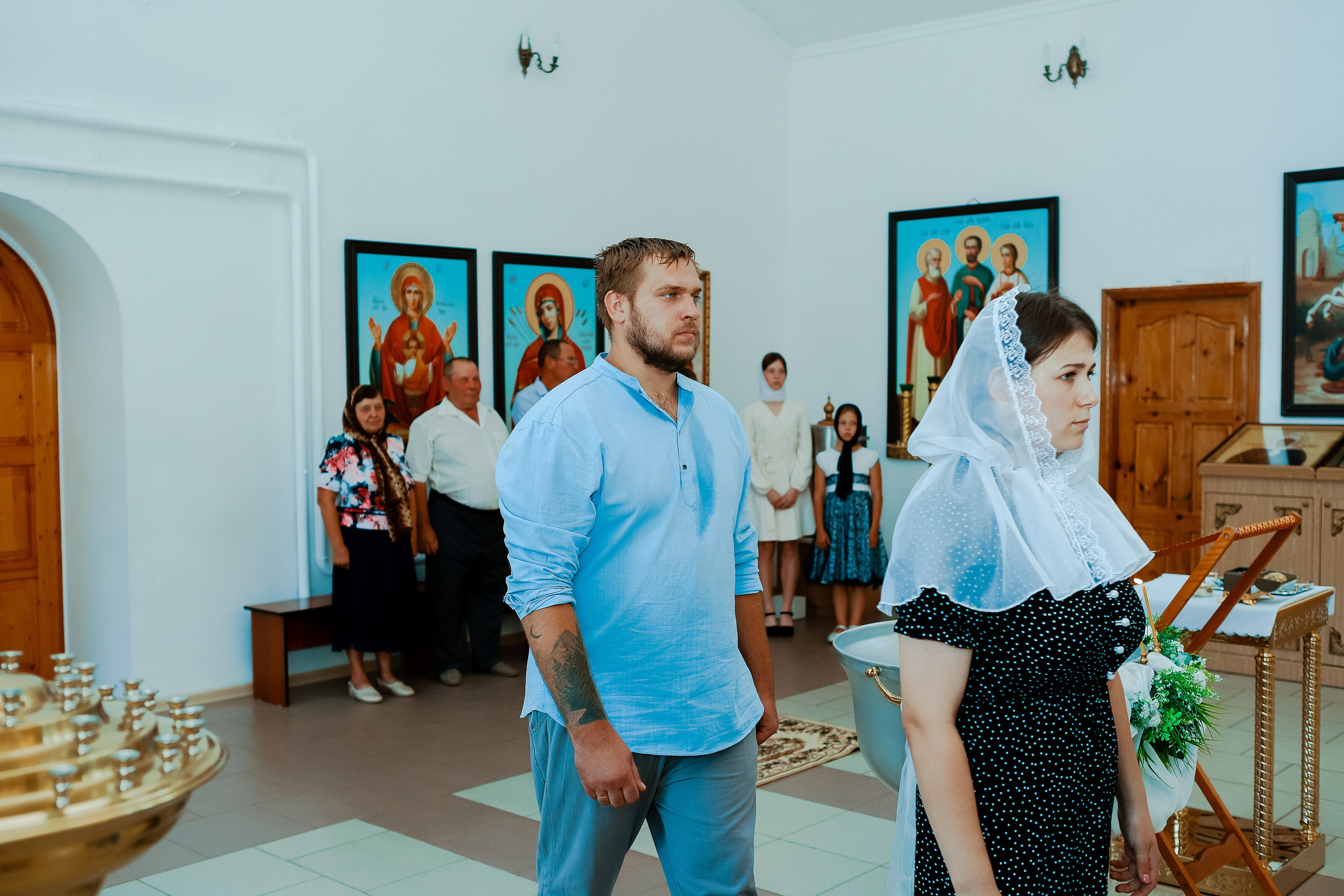 Таинство Крещения Отца и Дочери. Свадебный фотограф Евгения Фролова г. Каменск-Шахтинский, Донецк, Ростов