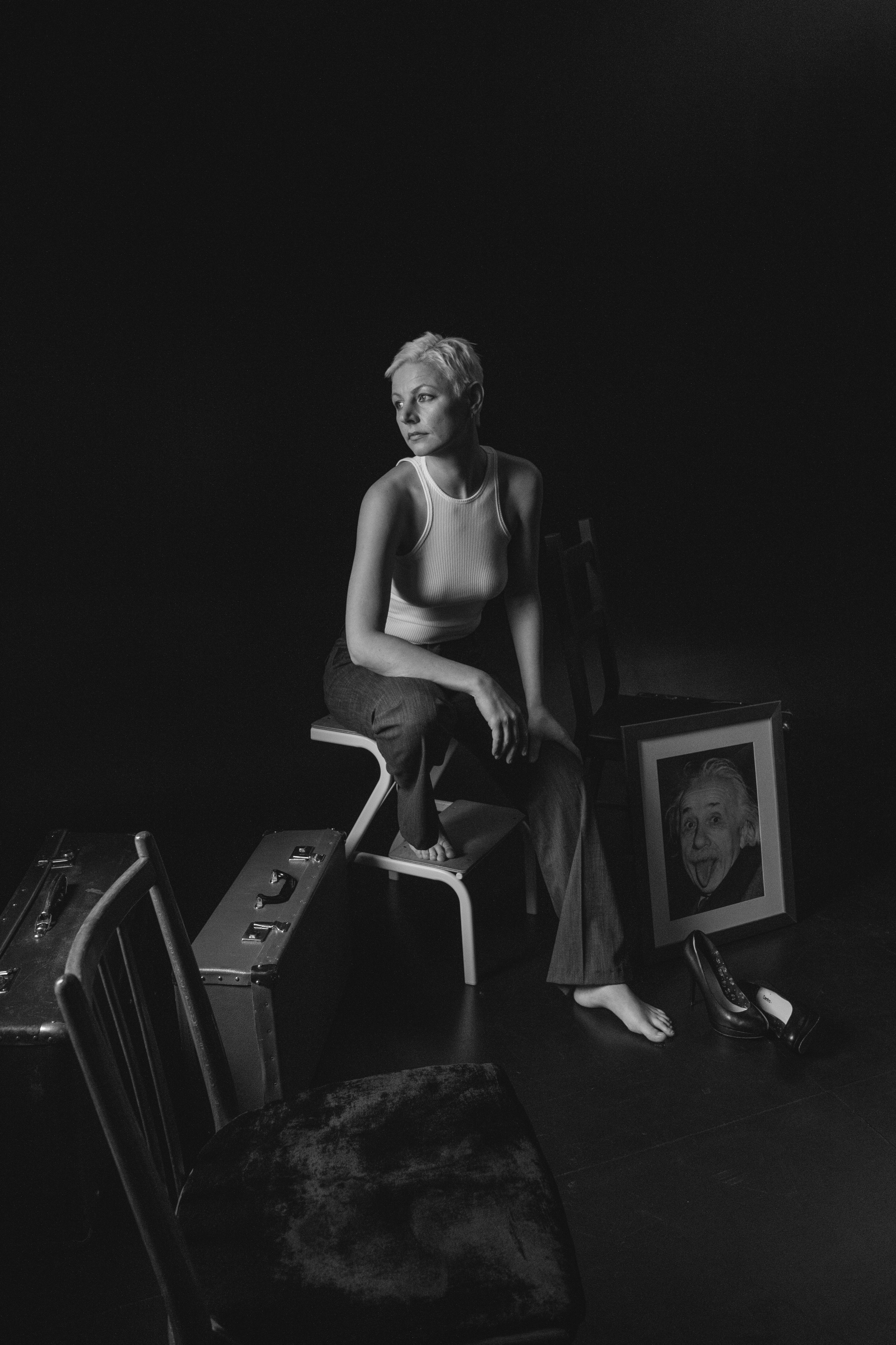 Женский портрет чб студия. Фотограф в Перми Гиренко Людмила