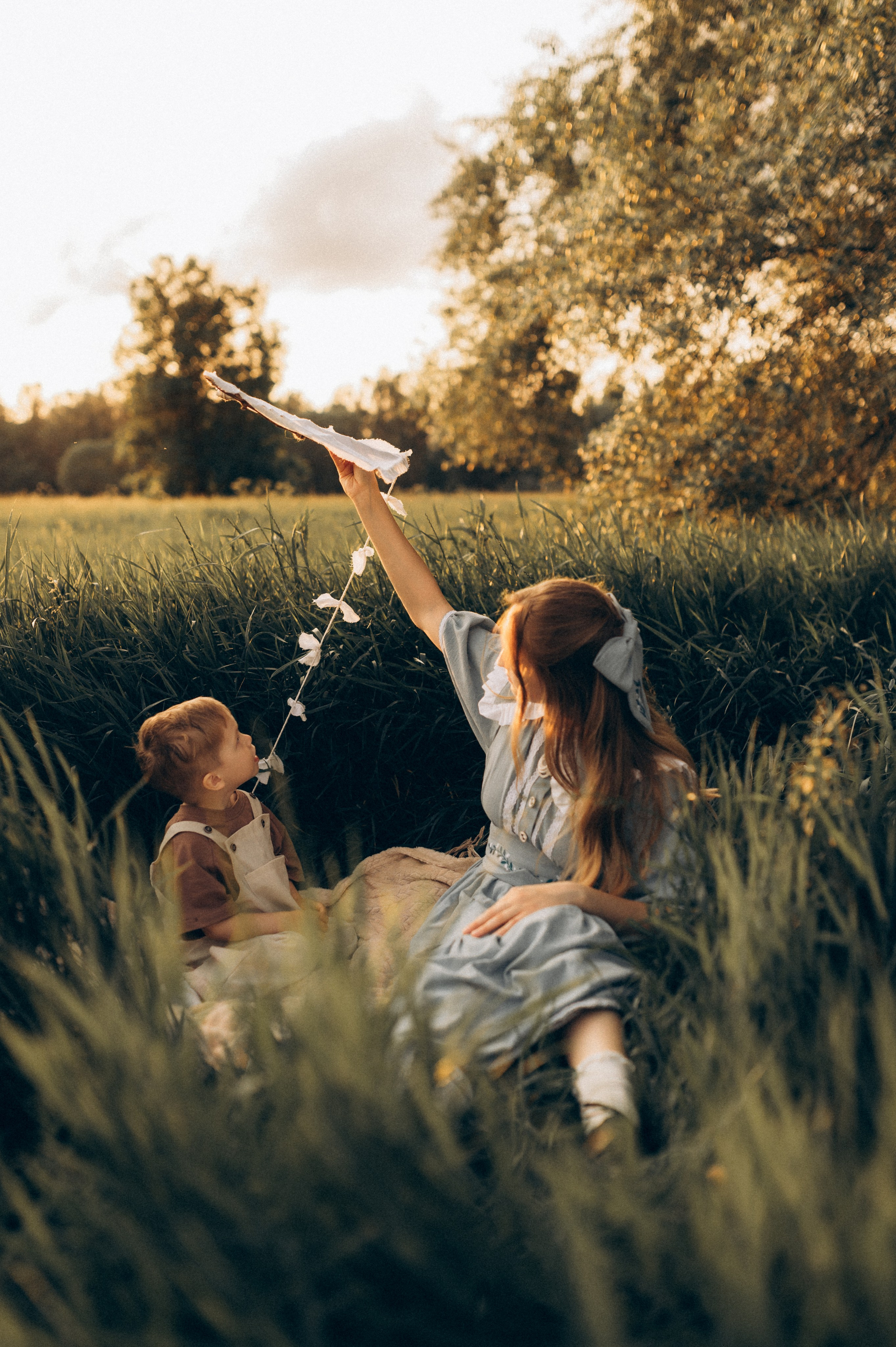 Фотосессия на природе мамы и сына. Фотограф Алексин, Тула