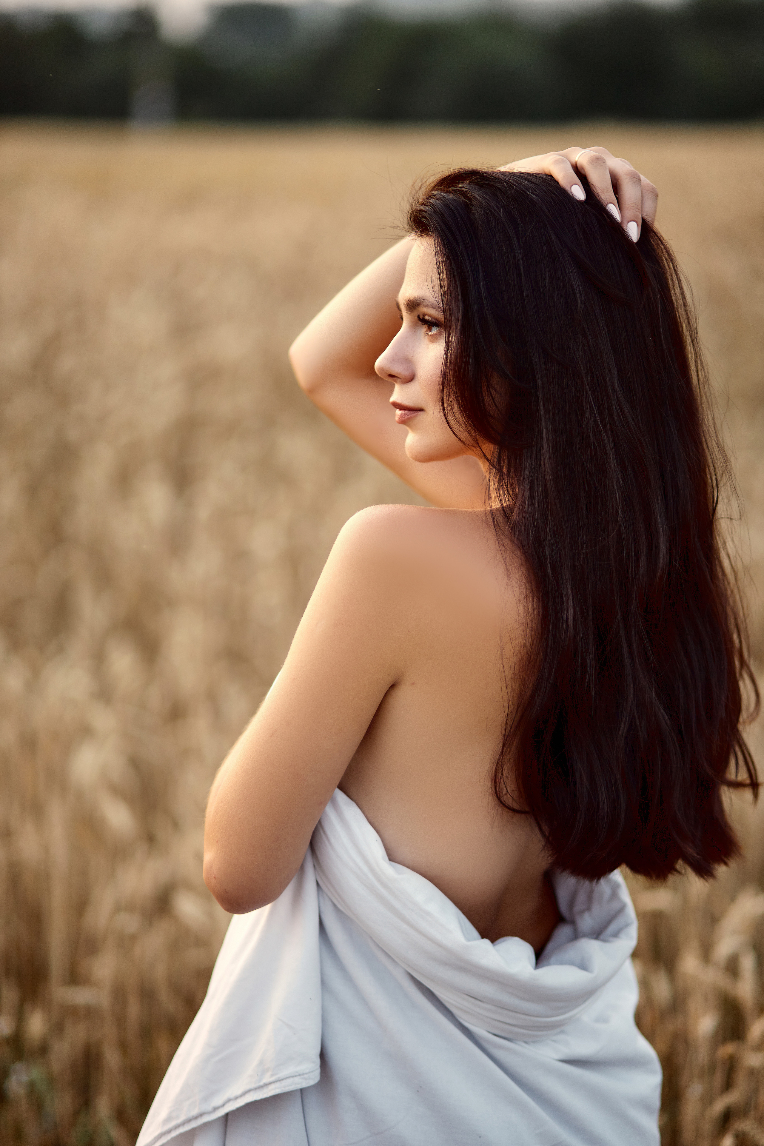 Будуарная фотосессия в пшенице. Фотограф в Минске Анна Кучинская