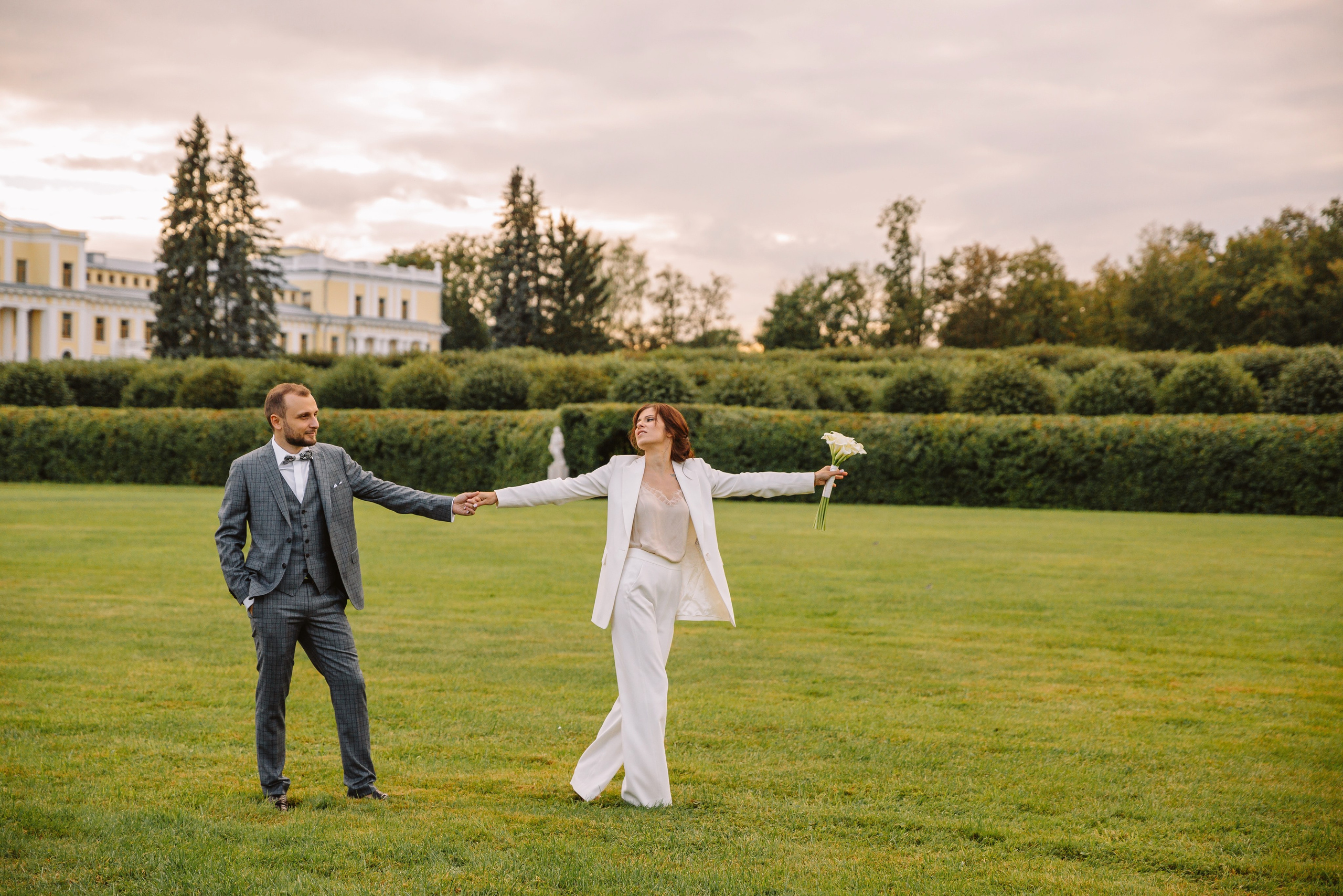 Свадебная фотосессия Давида и Марины в усадьбе Архангельское. Фотограф и видеограф Анна Домашенко