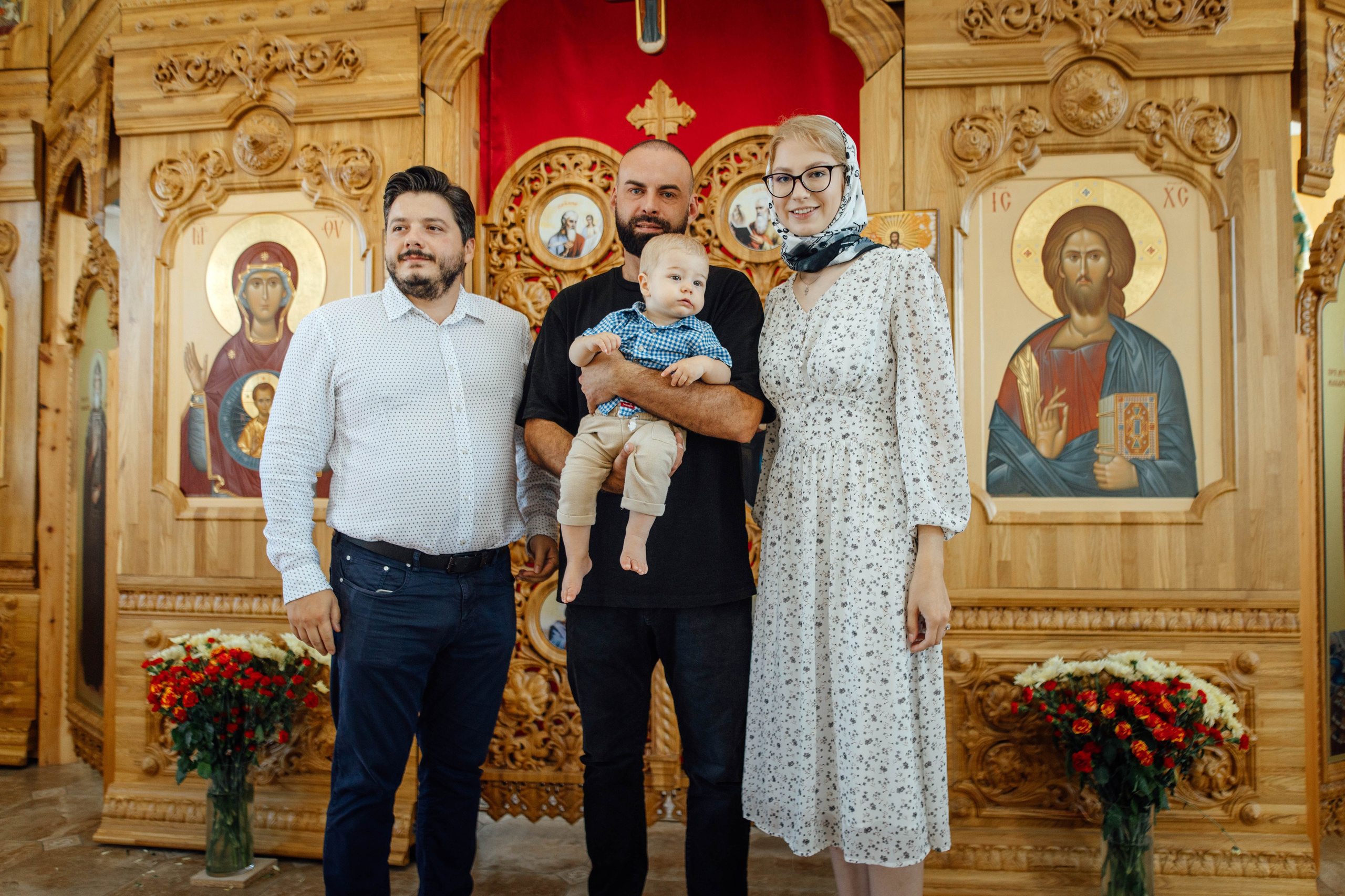 Крещение Энвера (Михаила), д. Колядищи, храм Успения Пр. Богородицы, август 2025