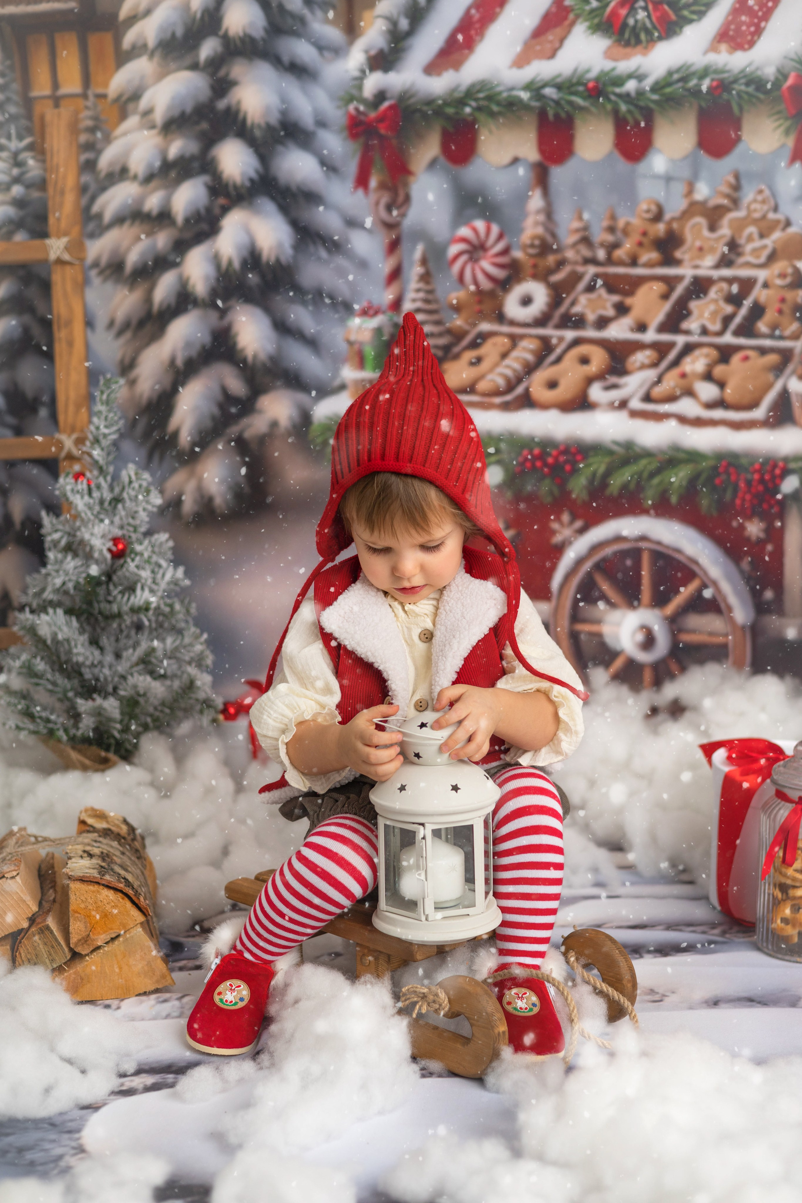 «Новогодний гномик». «Вкадре» — фотосессия новорожденных Тула | детский фотограф в Туле