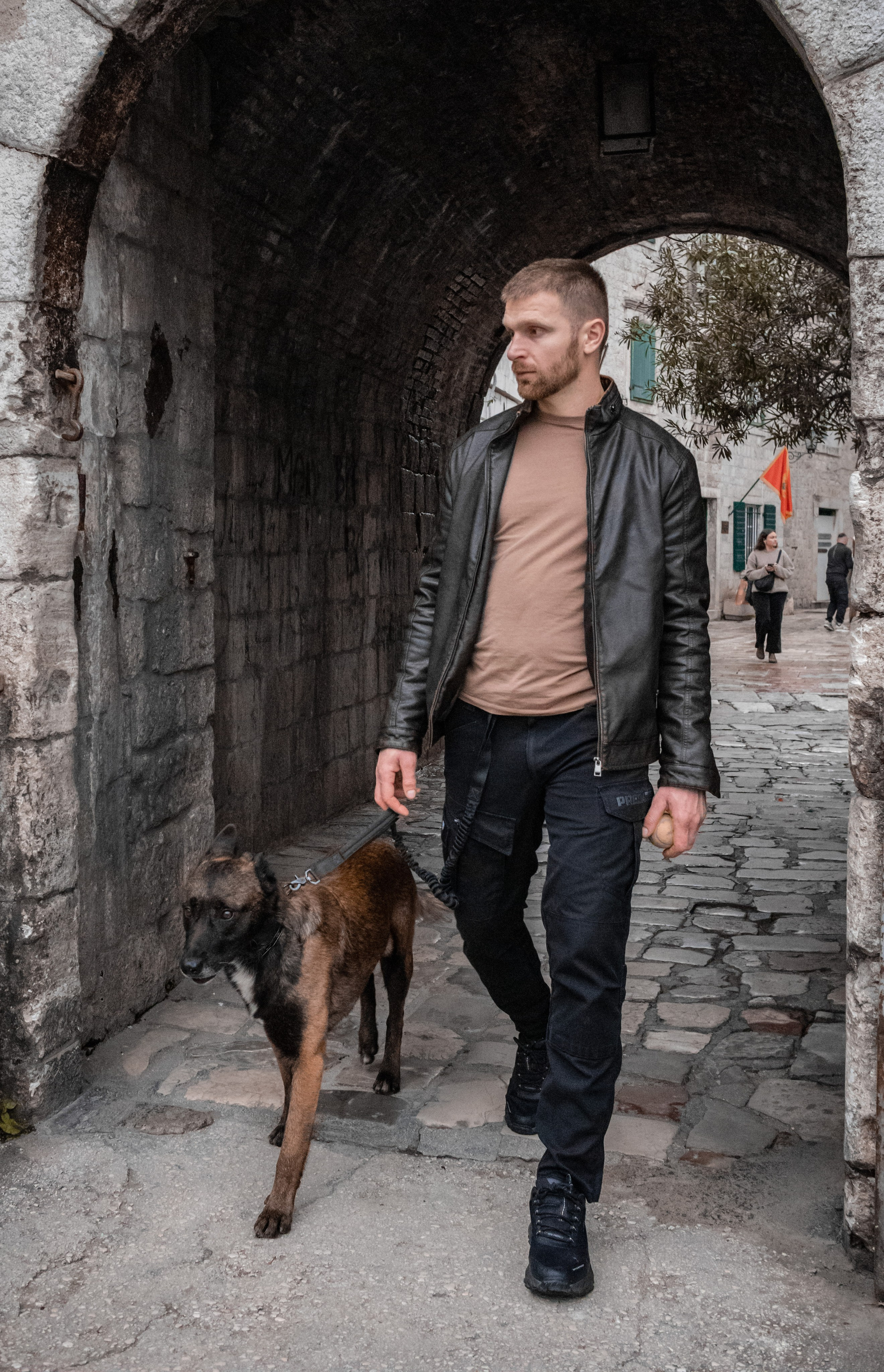 Photoshoot with a dog in Montenegro. Portrait photographer in Tivat Montenegro Katerina Kirsanova