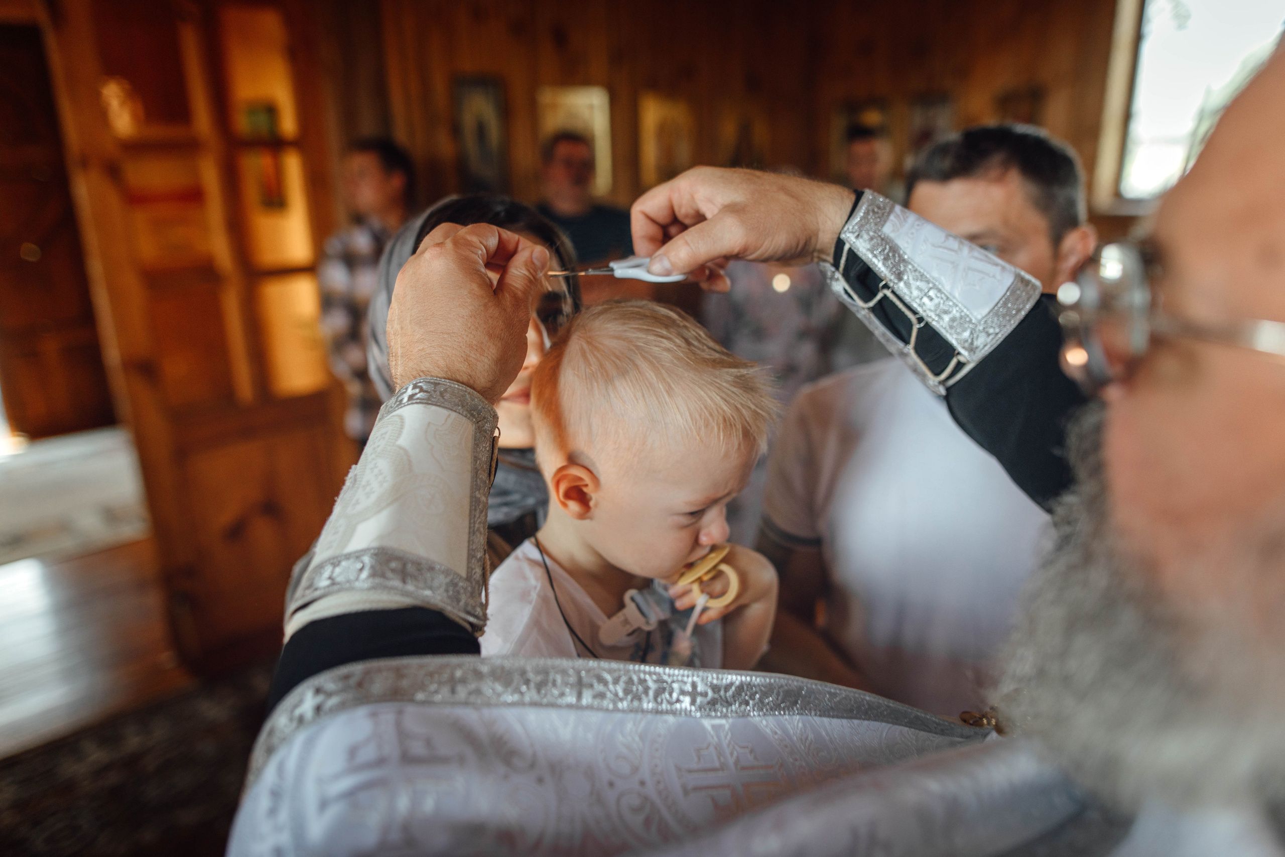 Крещение Тимофея, д. Киевец, храм Святой Троицы, август 2025