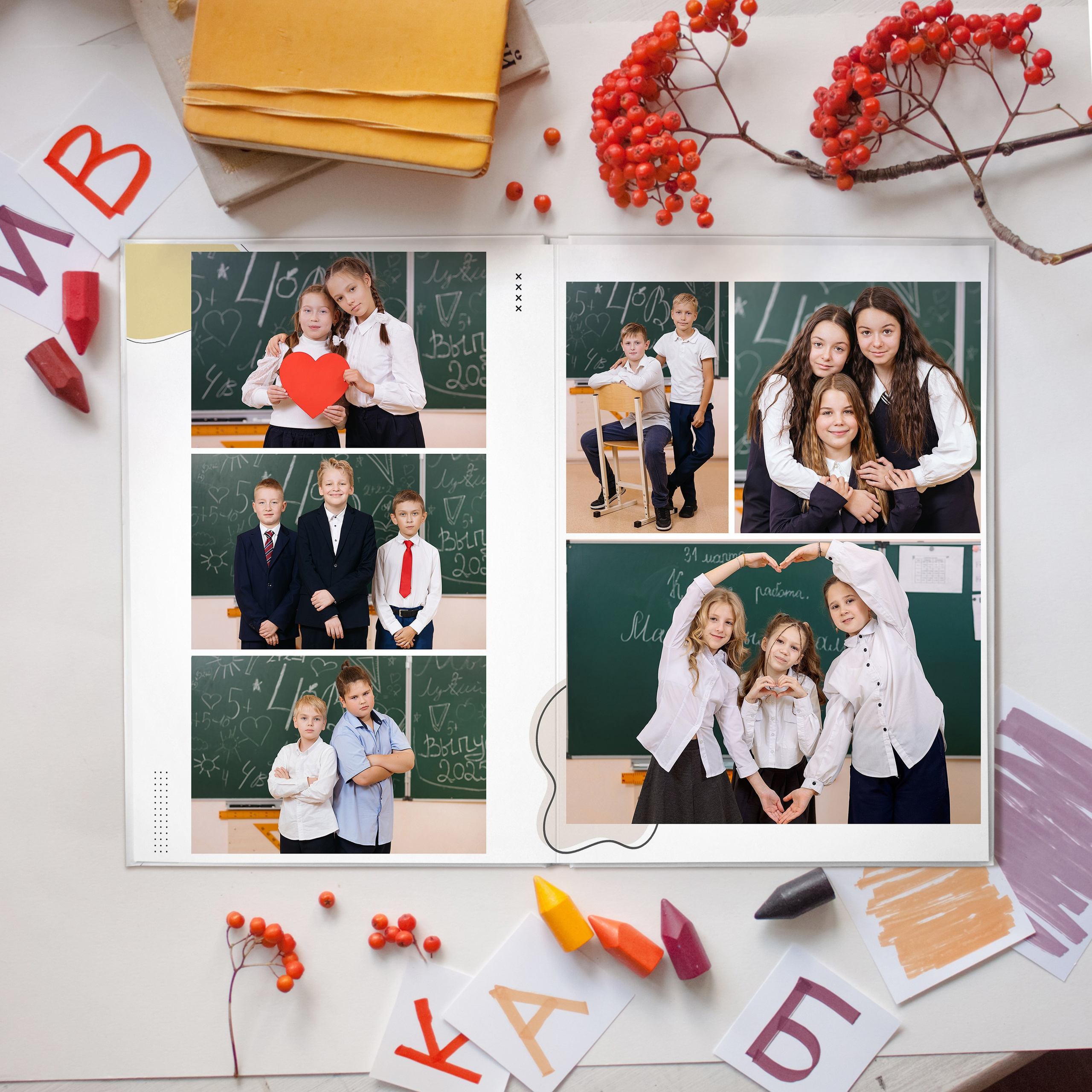 Дизайн «Абстракция» 20×30 Большой 20-30 стр. Выпускные альбомы СПБ для садов и школ | Фотограф Олька Евченко