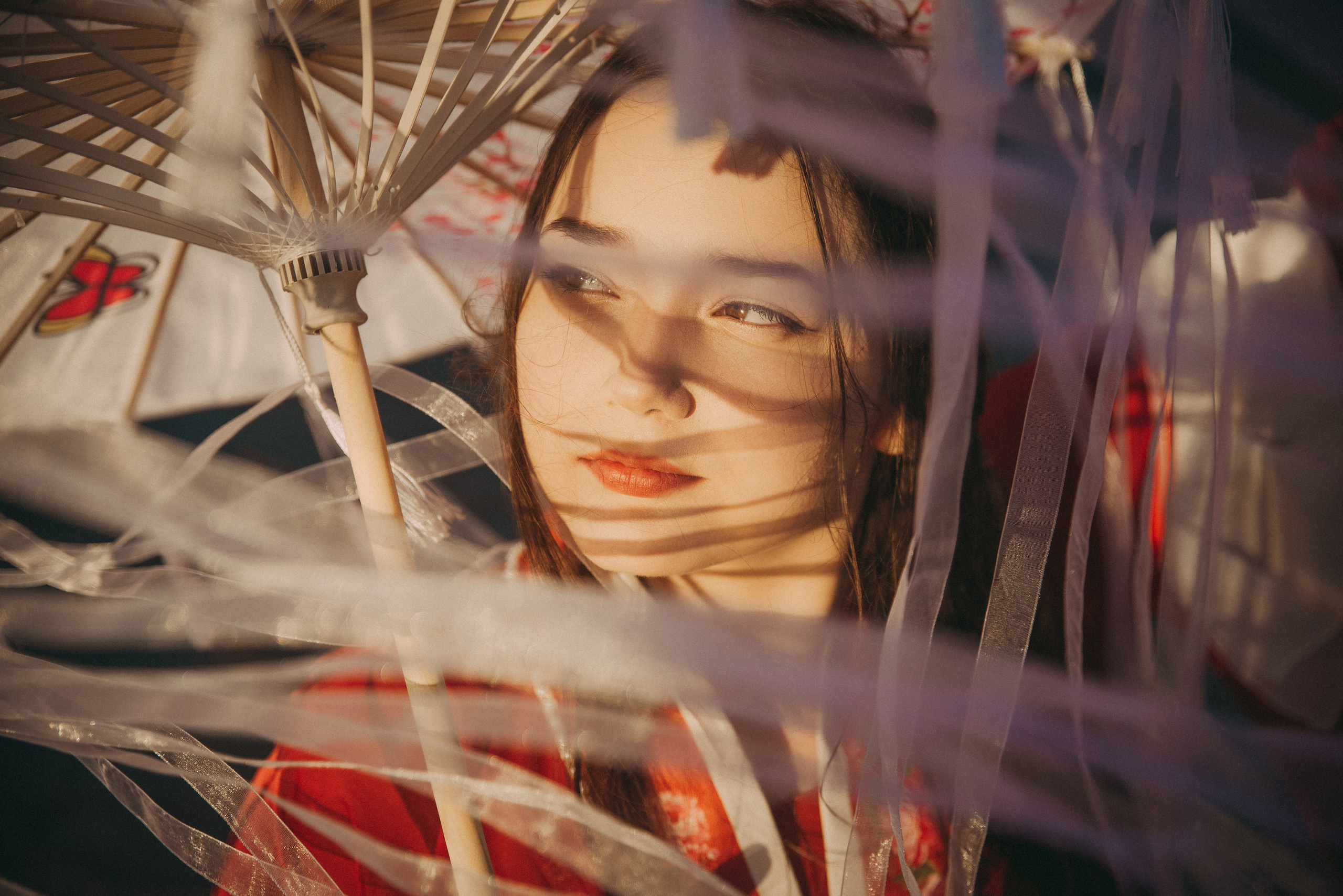 девушка с зонтом