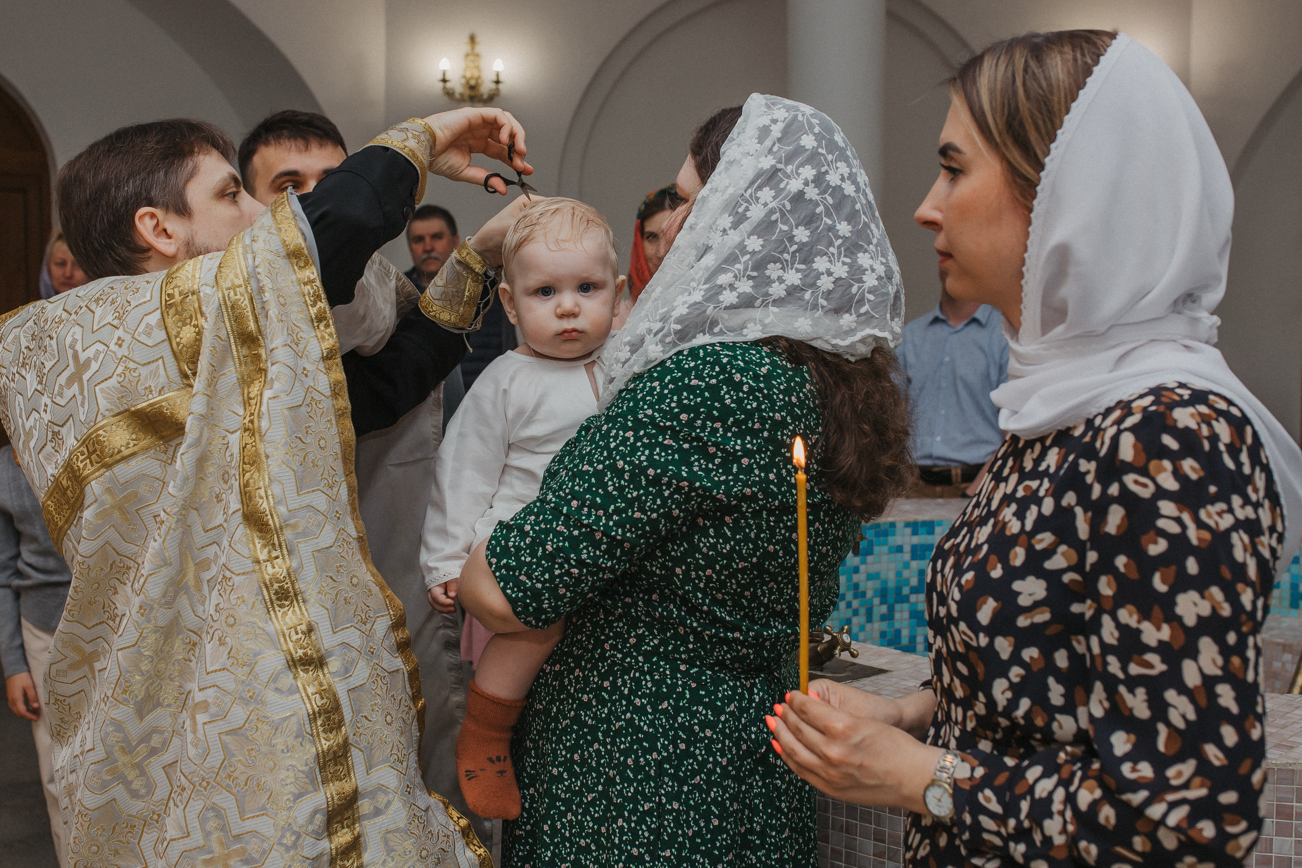 Крещение Матвей. Семейный и домашний фотограф в Москве и МО Королева Валерия