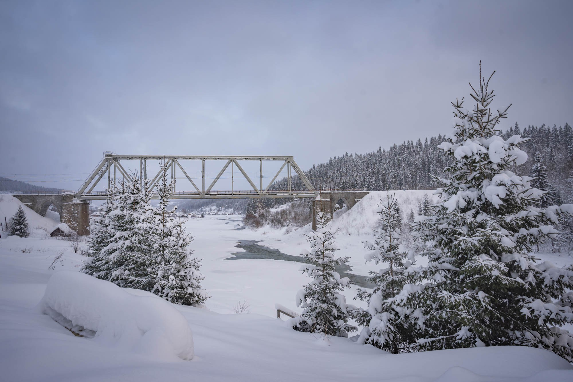 Bridge over the Usva River Perm Region