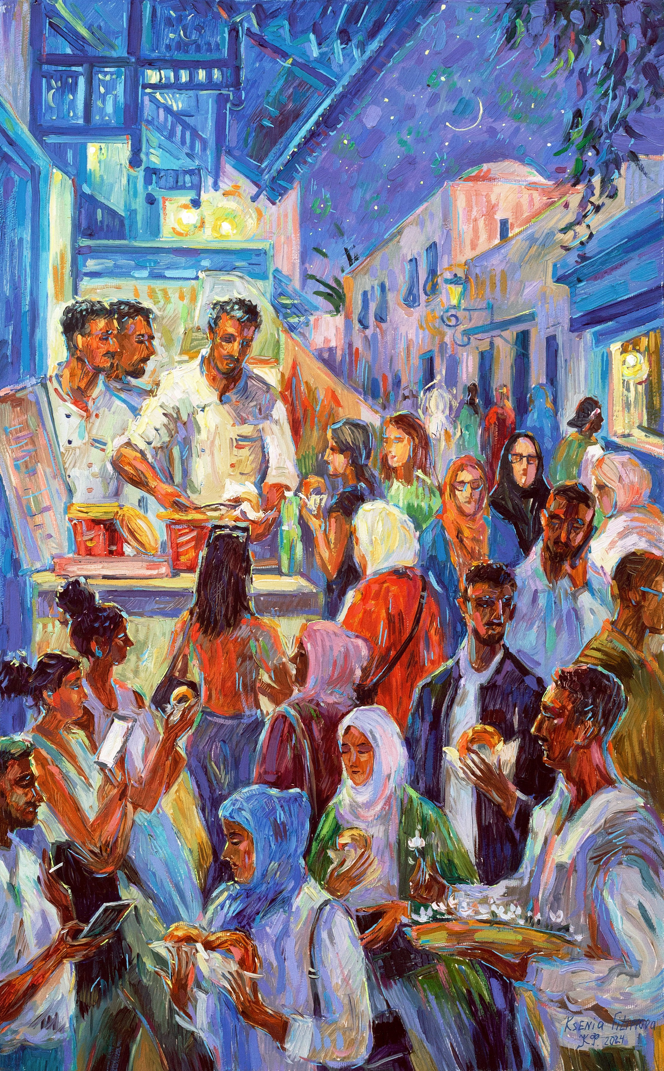 Sidi bou Said (exhibition at Galerie Saladin). Artist Ksenia Filippova