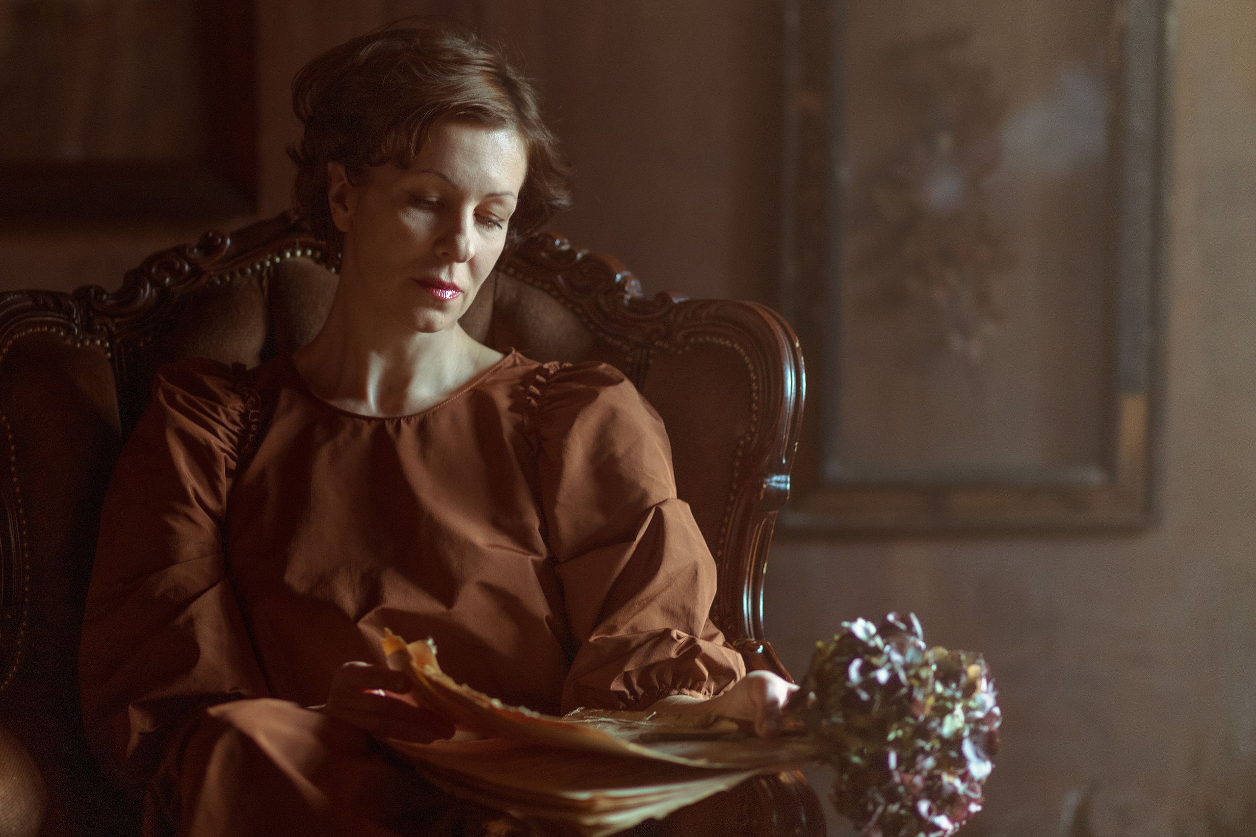 Женский драматический портрет, студийный портрет, красивый портрет, топ-фотограф москва, Ирина Семиречинская