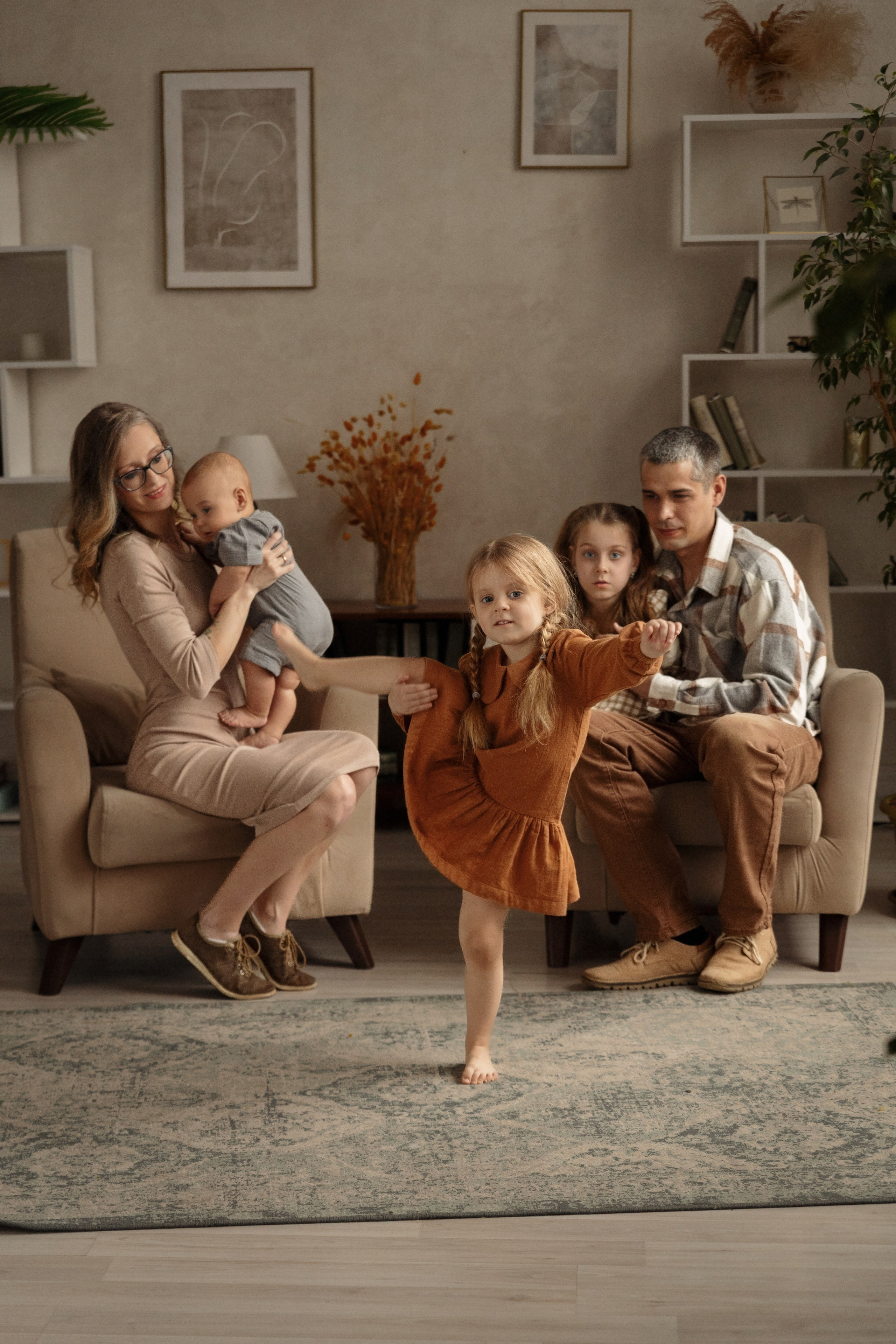 Семейная фотосессия дома. Семейный фотограф в Москве Трубинова Екатерина