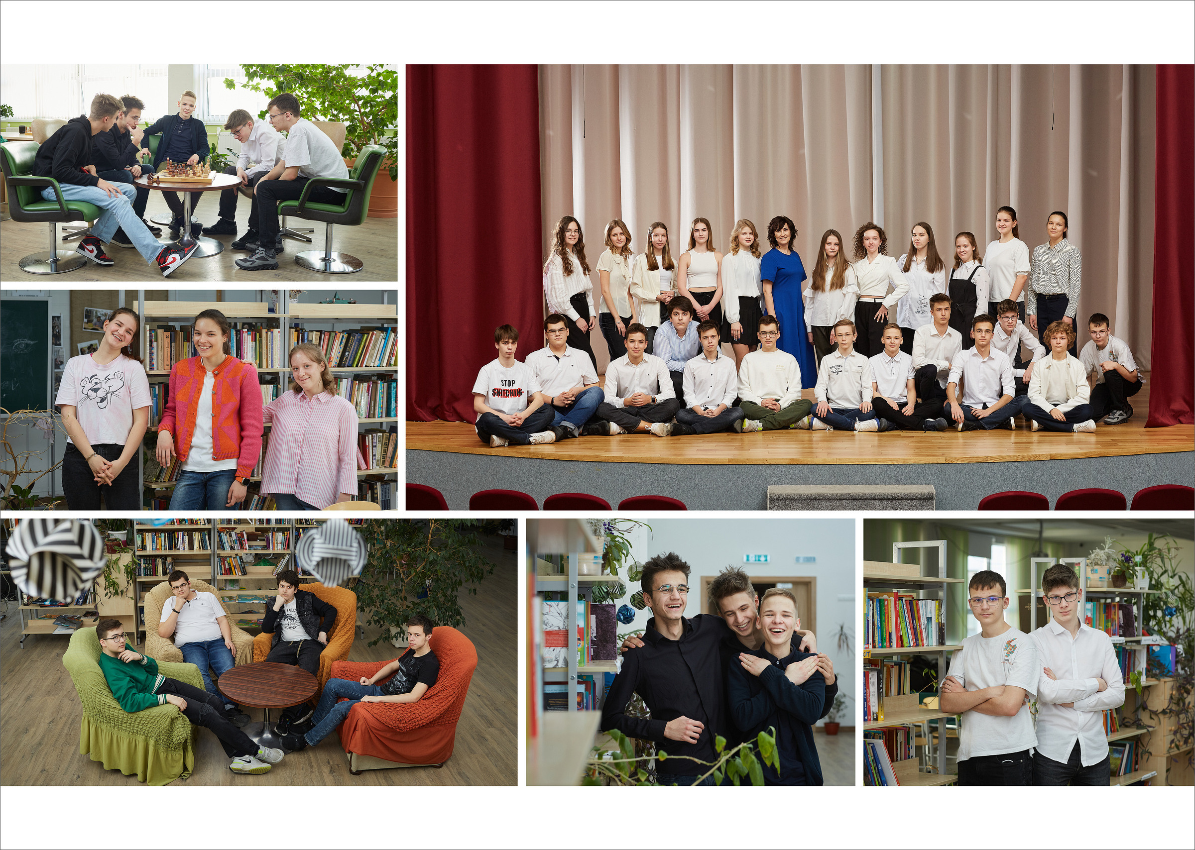 9 класс. В школьной библиотеке. Школьный фотограф Сергей Беликов